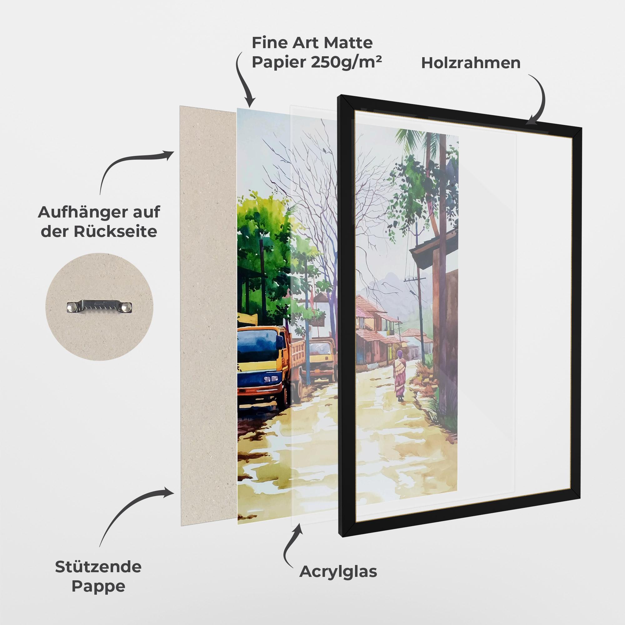 Gerahmte Poster African City mockup 1