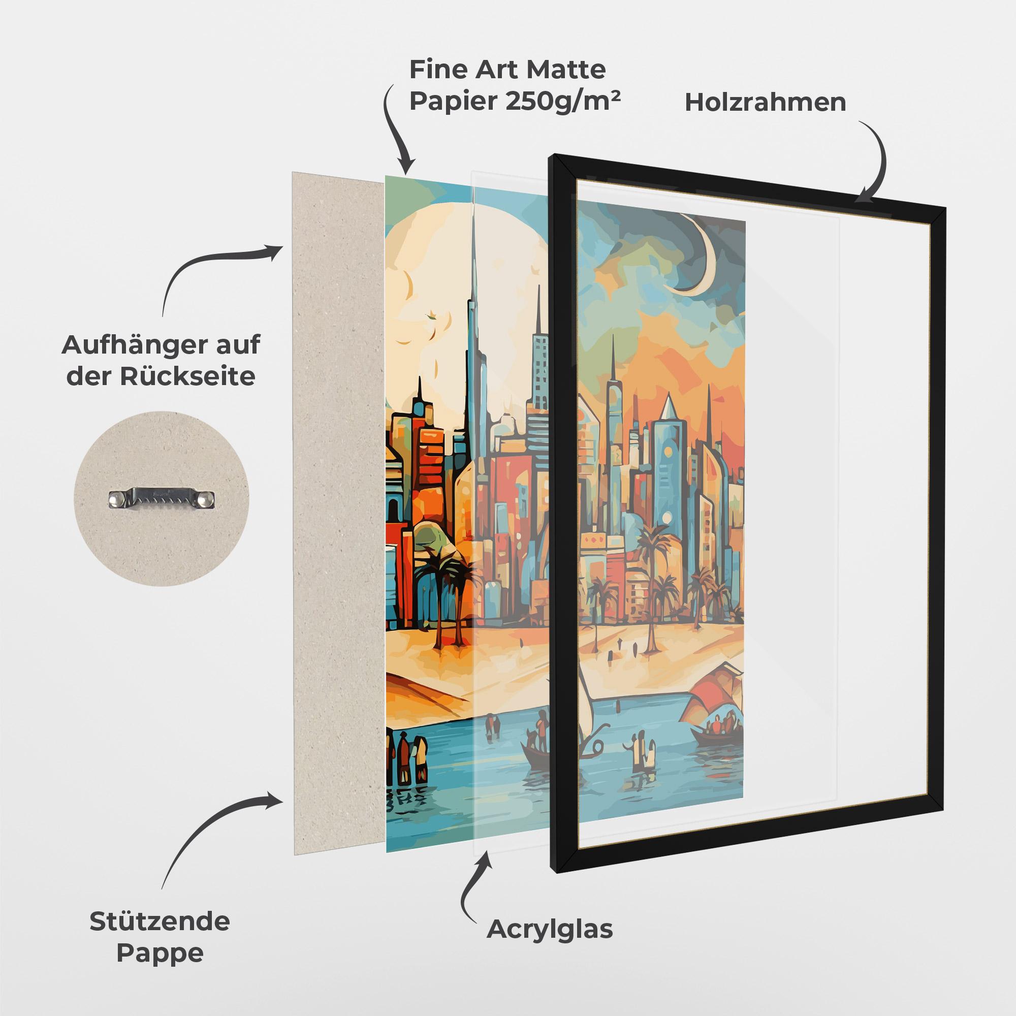 Gerahmte Poster African Moon mockup 1