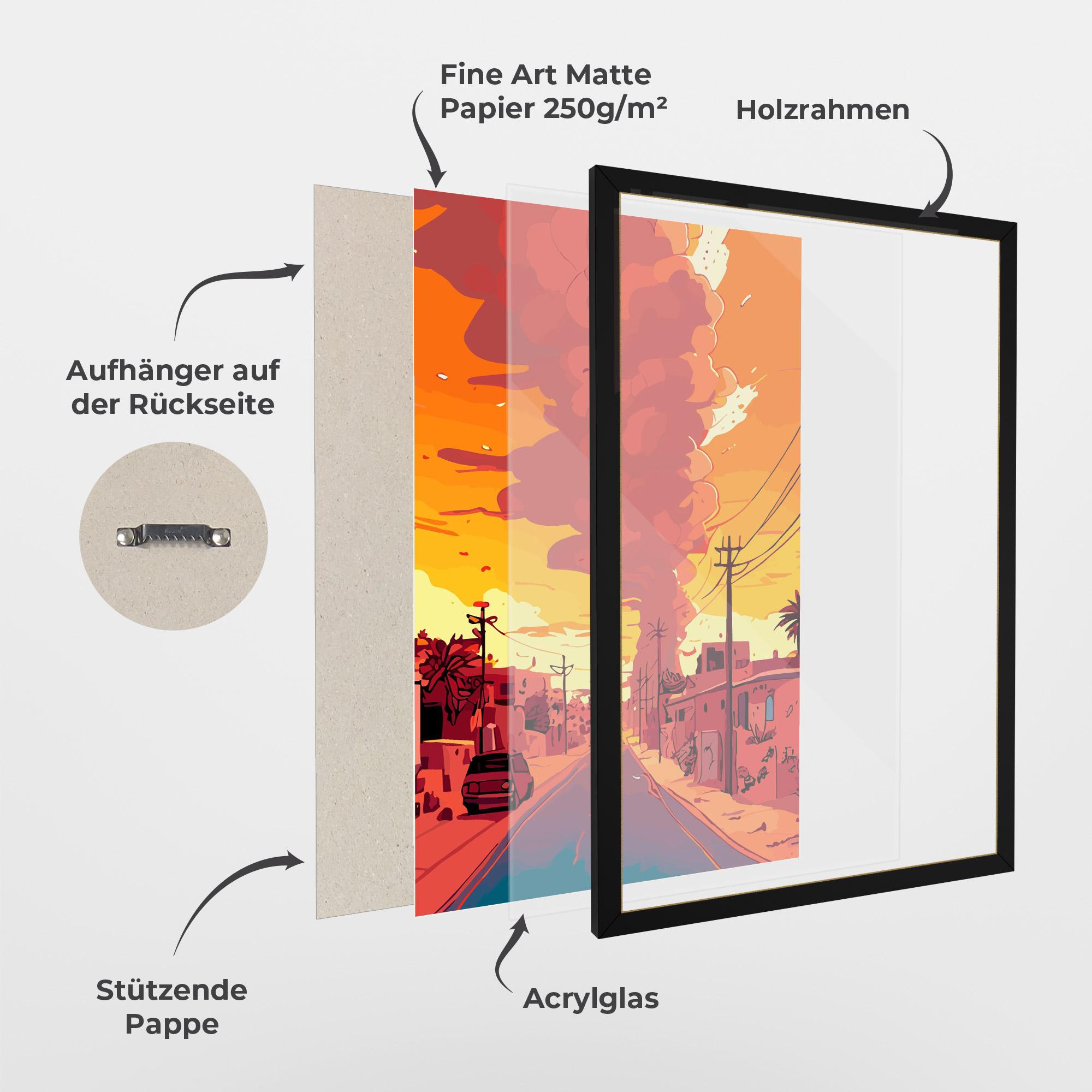 Gerahmte Poster African Smoke mockup 1