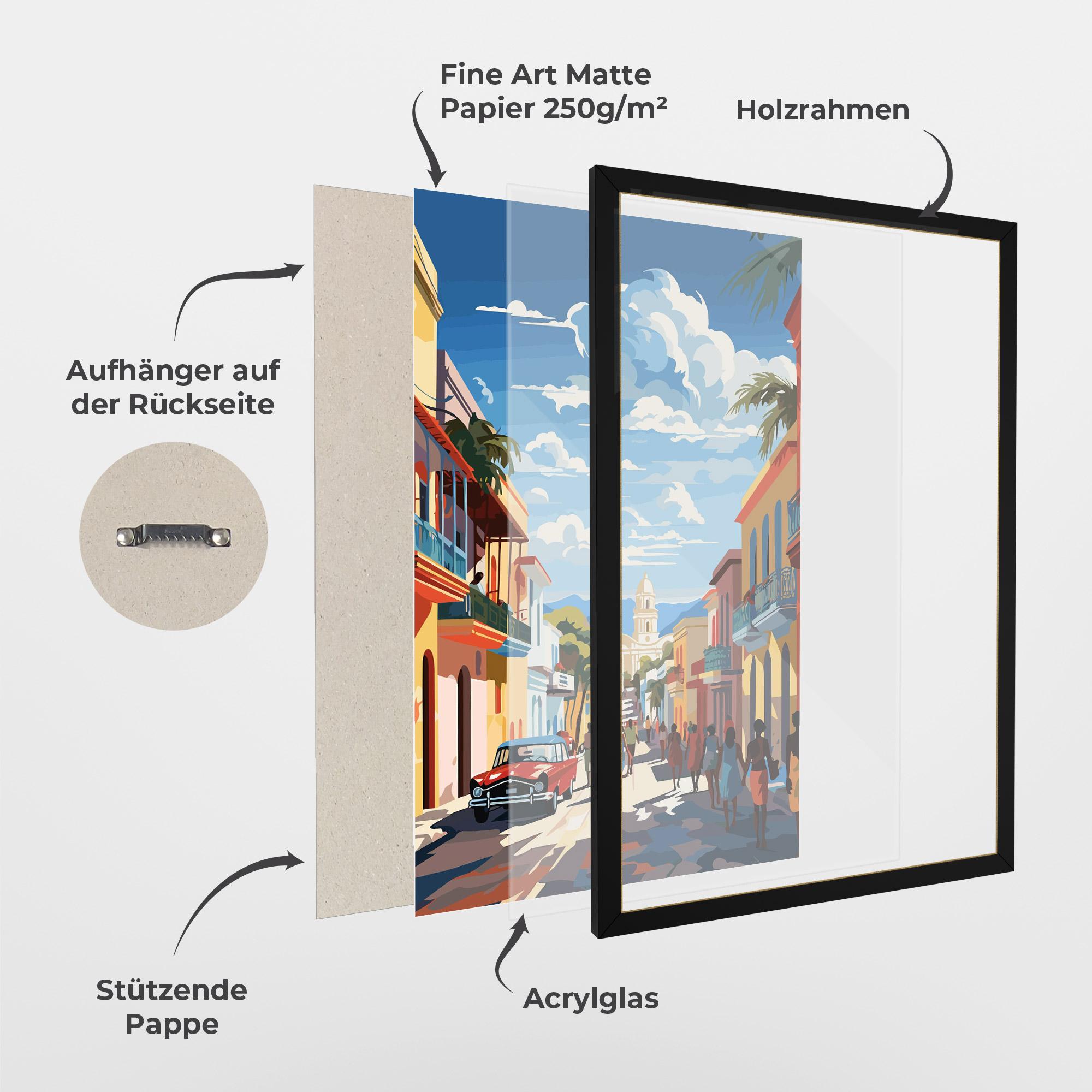 Gerahmte Poster African Street mockup 1