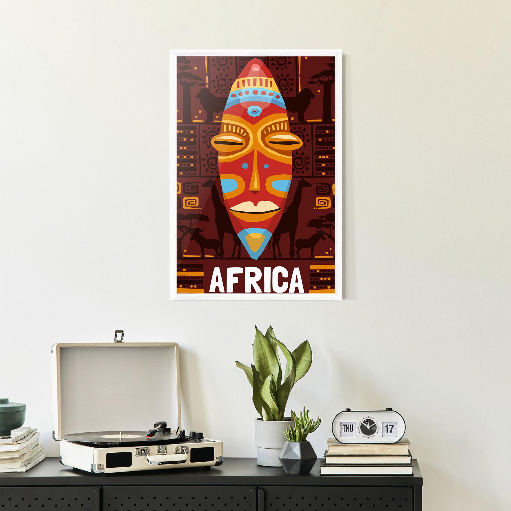 Gerahmte Poster Africa Mask mockup 2