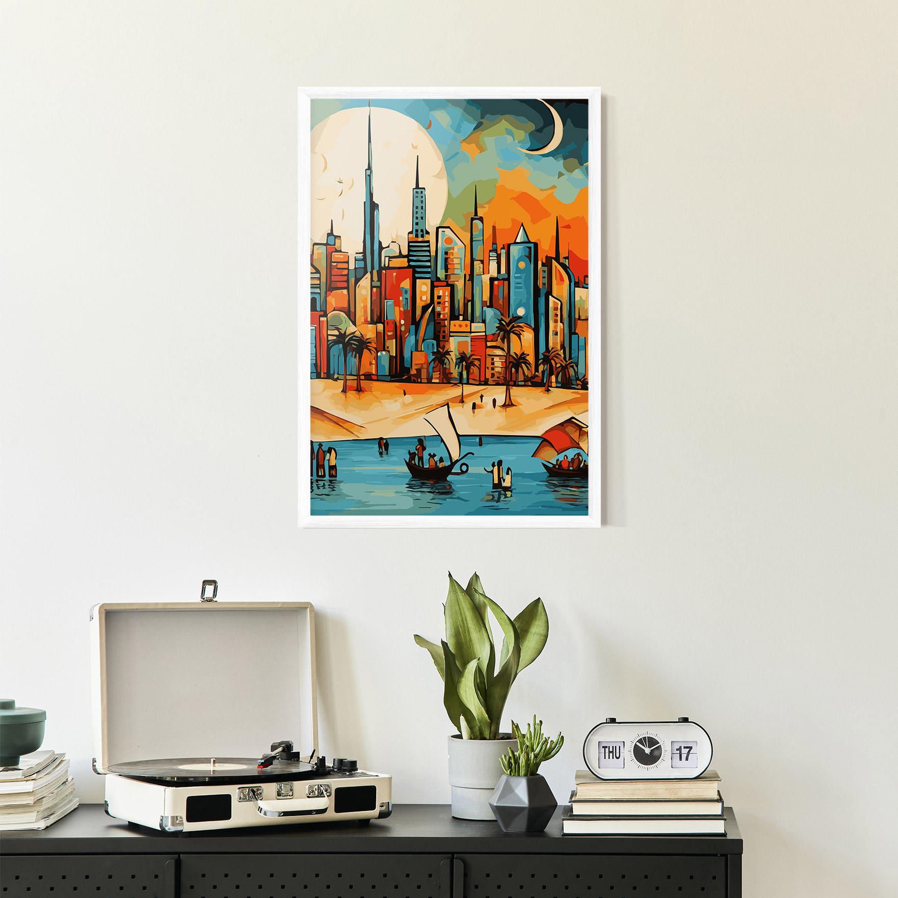 Gerahmte Poster African Moon mockup 2