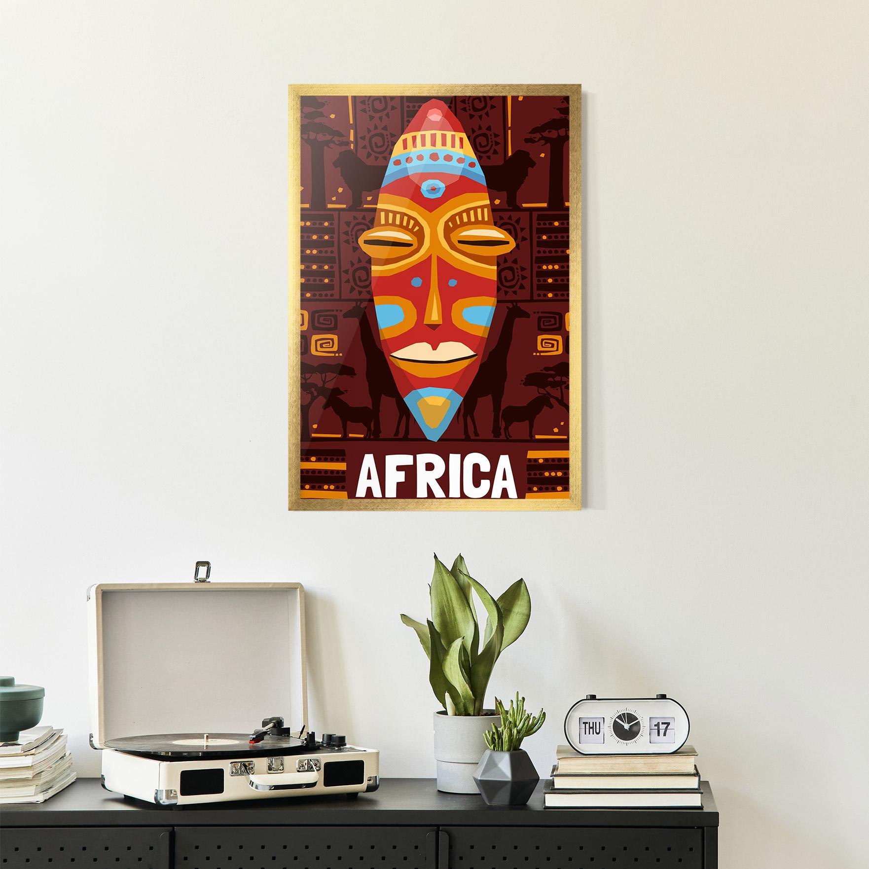 Gerahmte Poster Africa Mask mockup 2