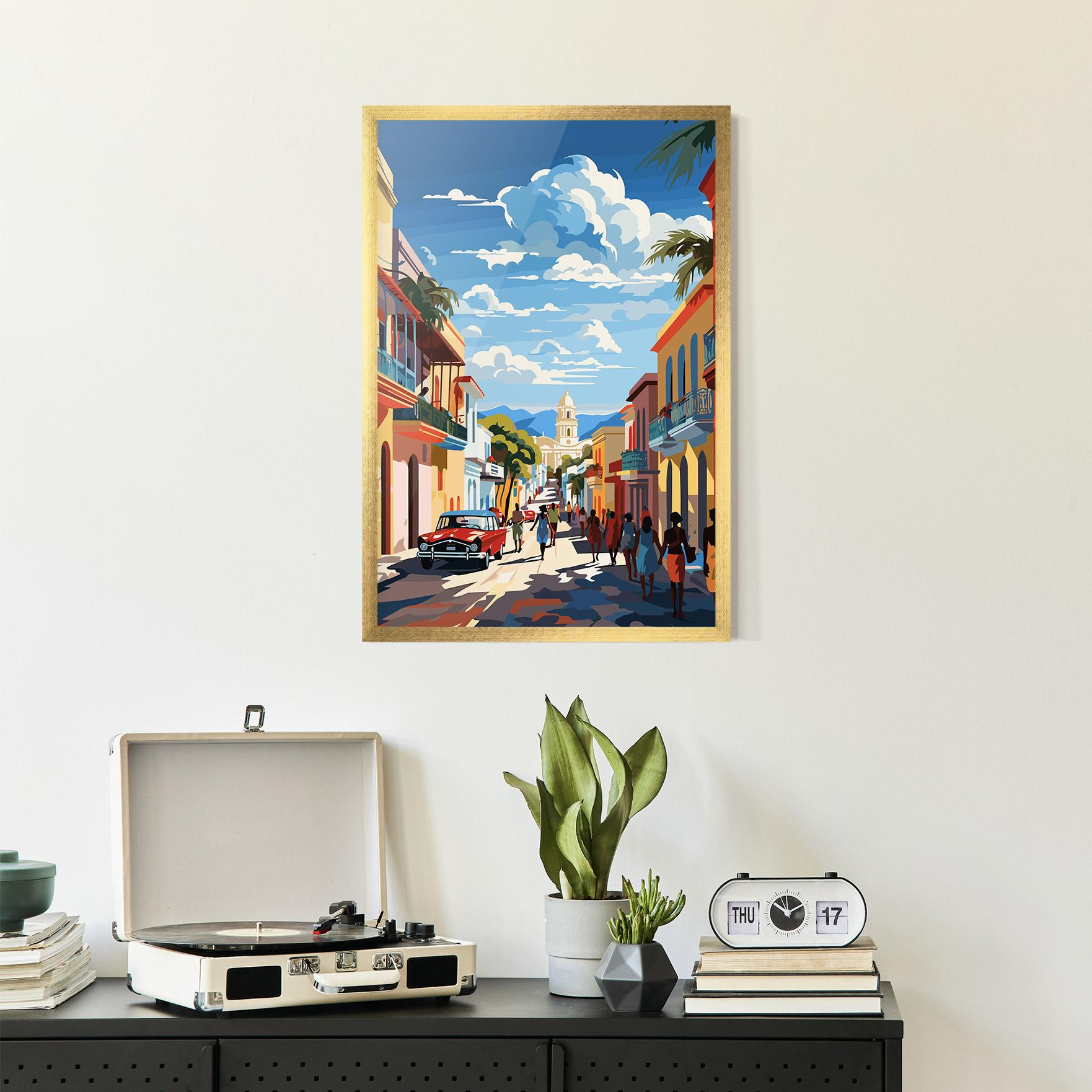 Gerahmte Poster African Street mockup 2