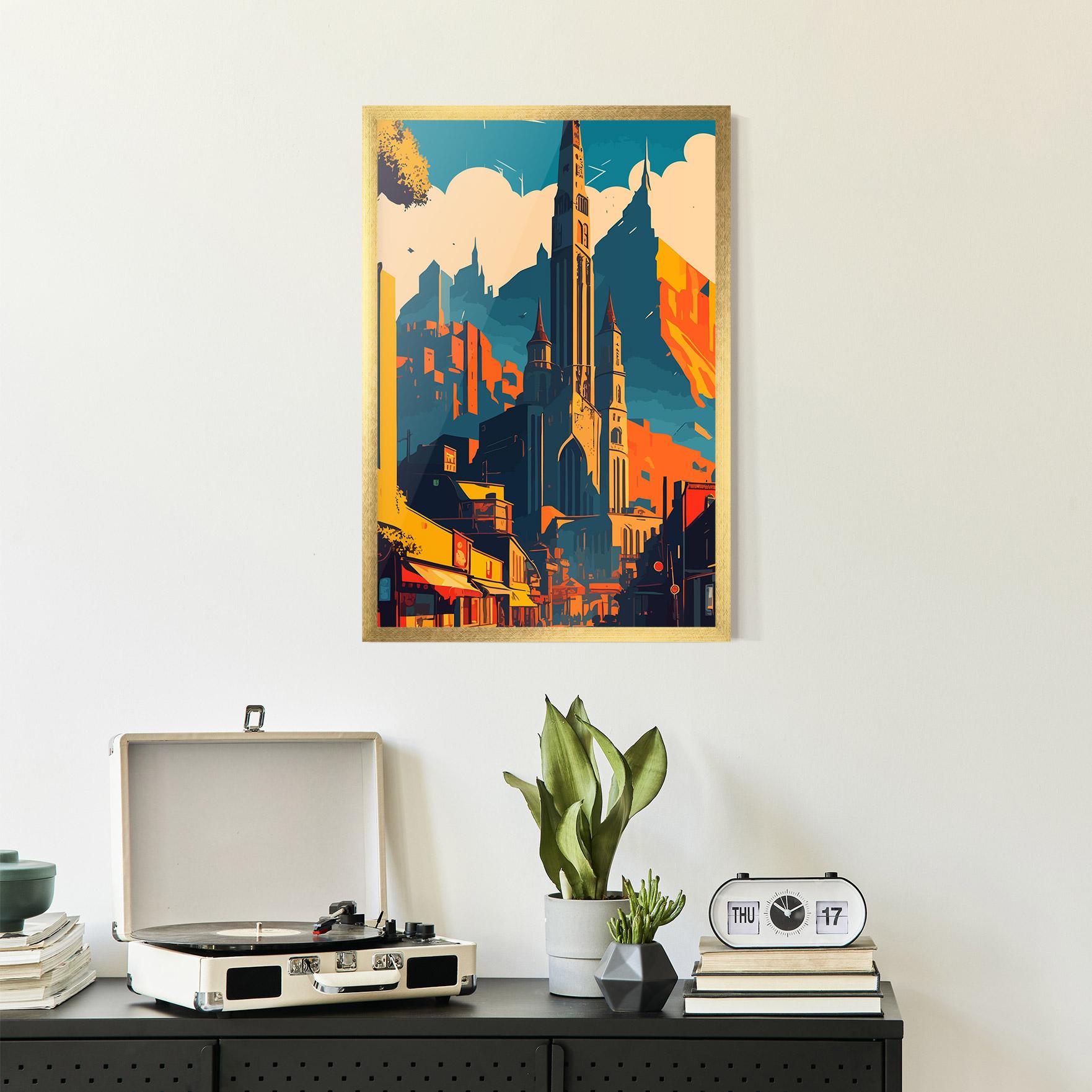 Gerahmte Poster African Tower mockup 2