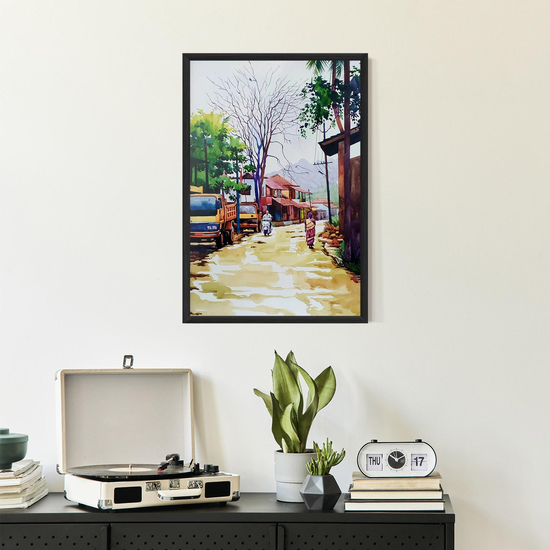 Gerahmte Poster African City mockup 2