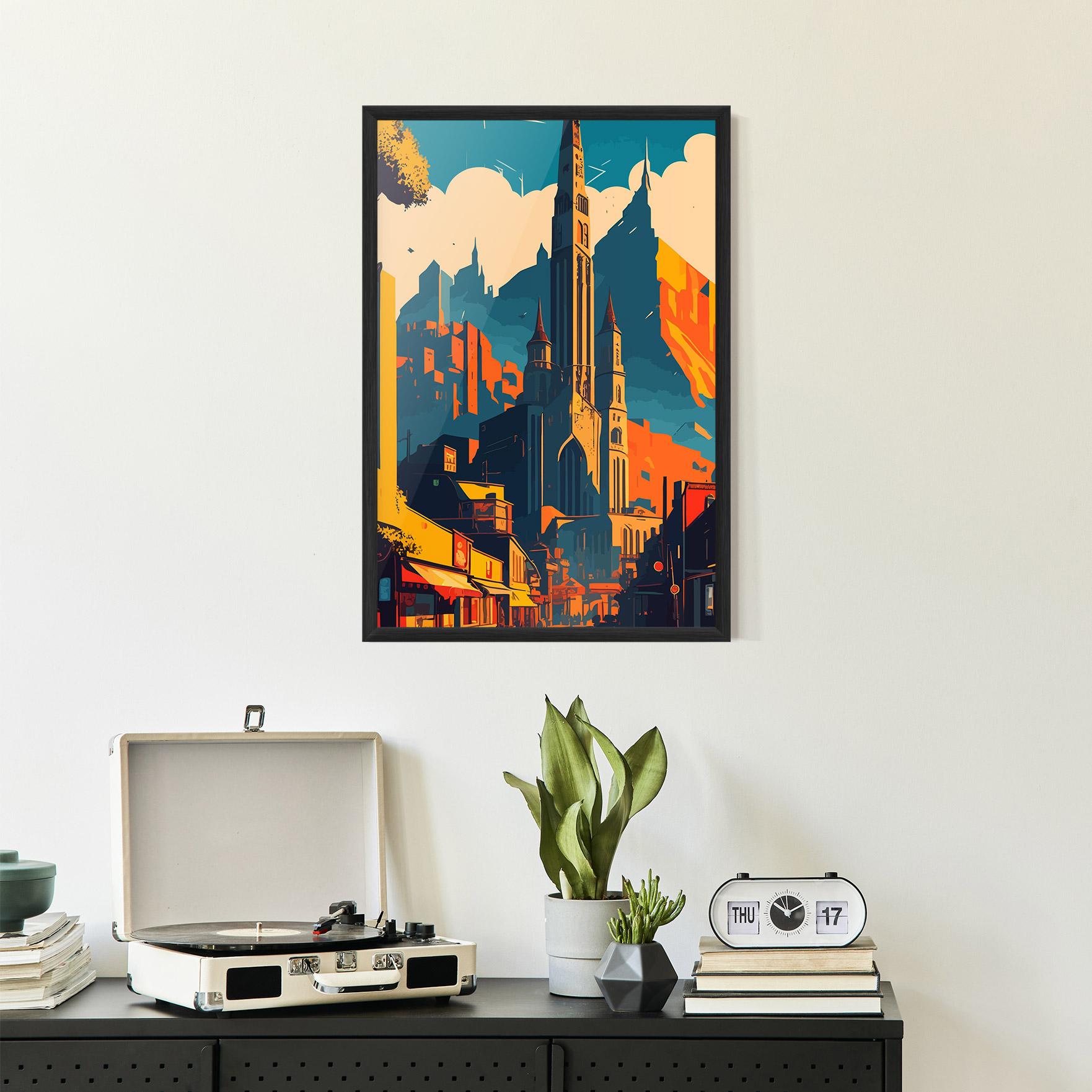 Gerahmte Poster African Tower mockup 2