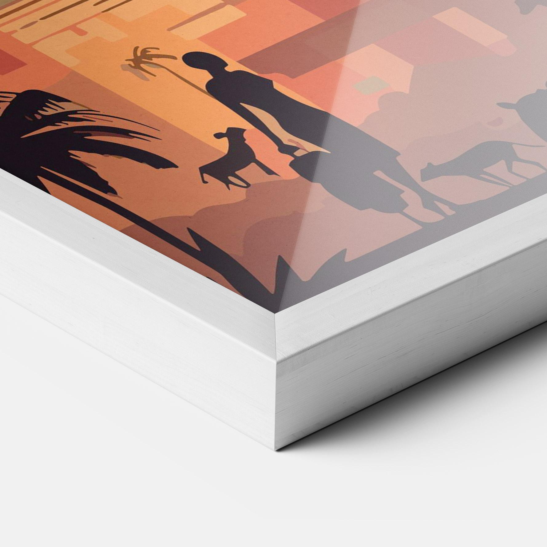 Gerahmte Poster Africa City Sunset mockup 3