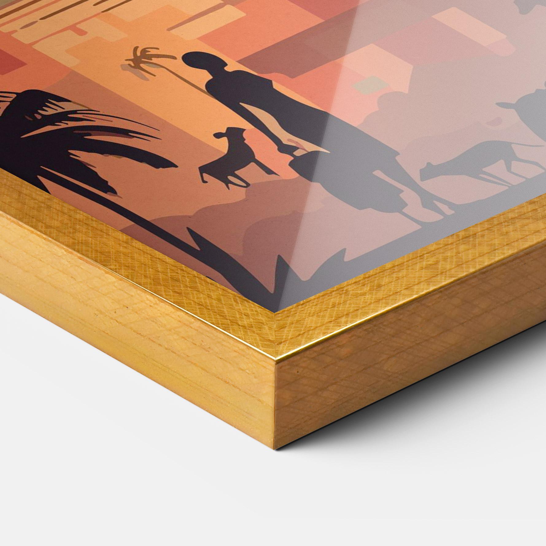 Gerahmte Poster Africa City Sunset mockup 3