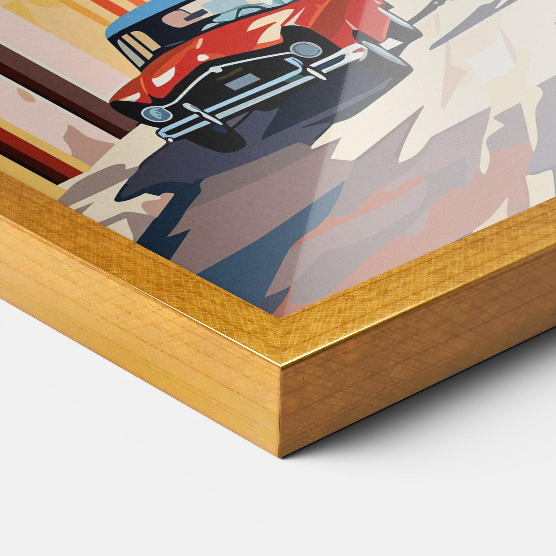 Gerahmte Poster African Street mockup 3