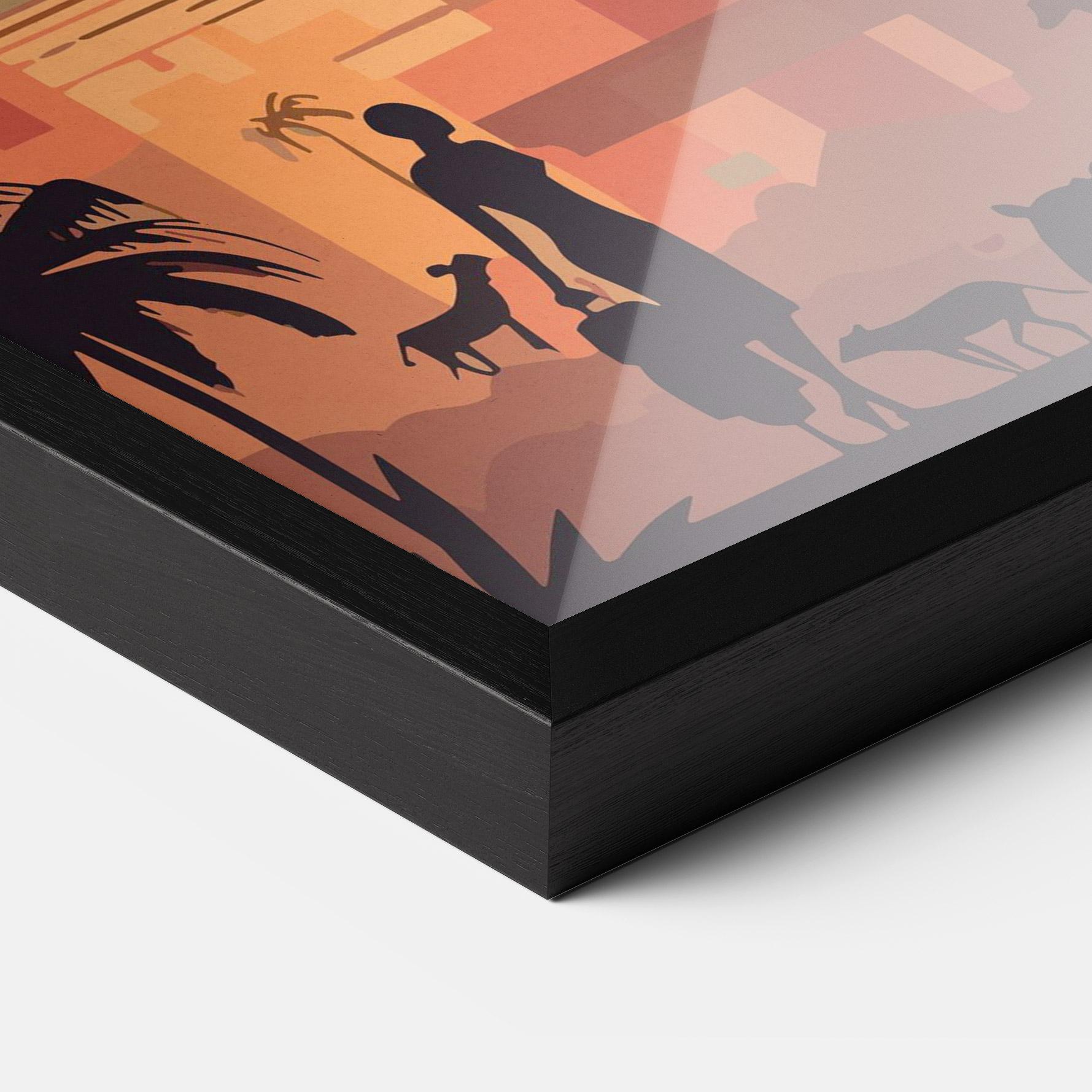 Gerahmte Poster Africa City Sunset mockup 3