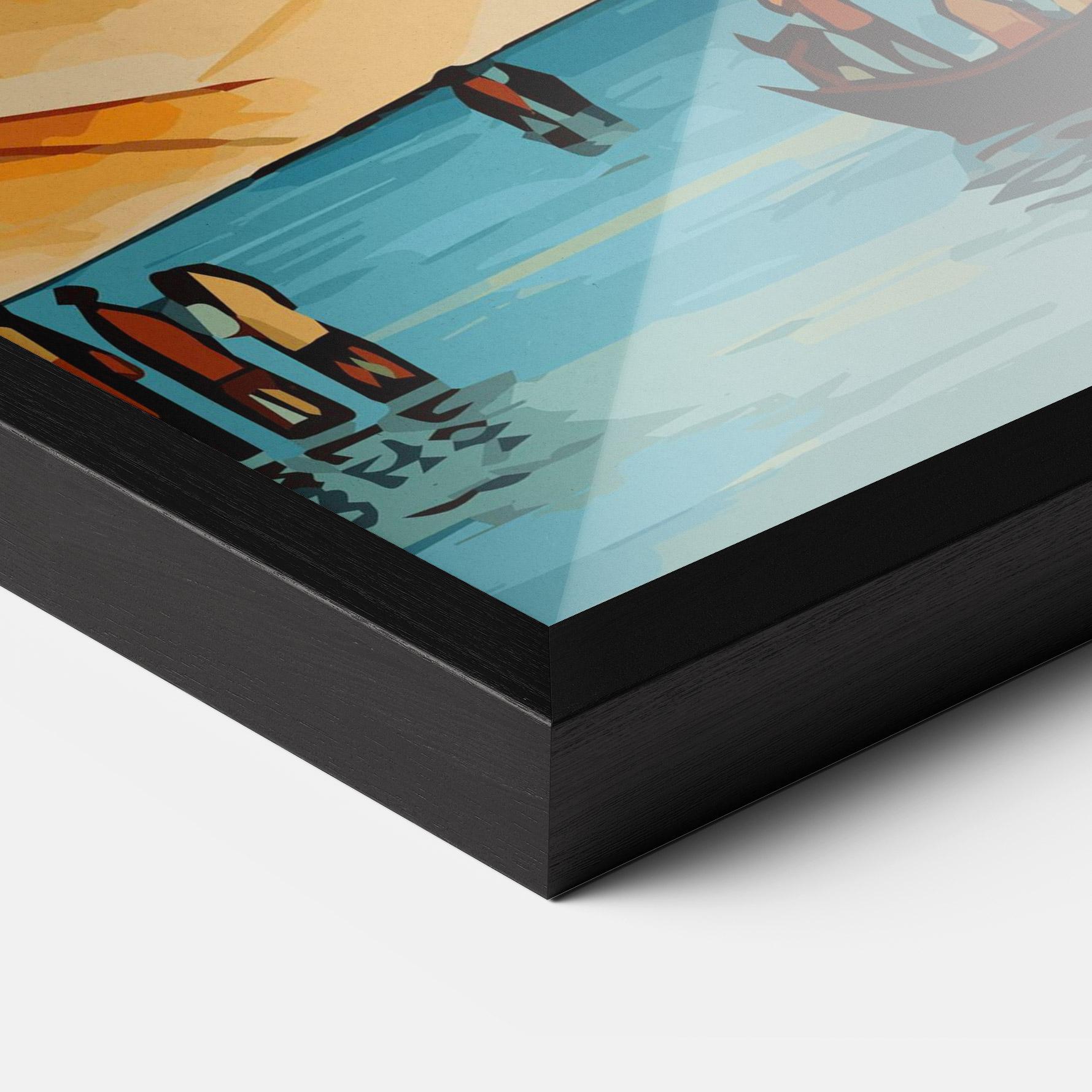 Gerahmte Poster African Moon mockup 3