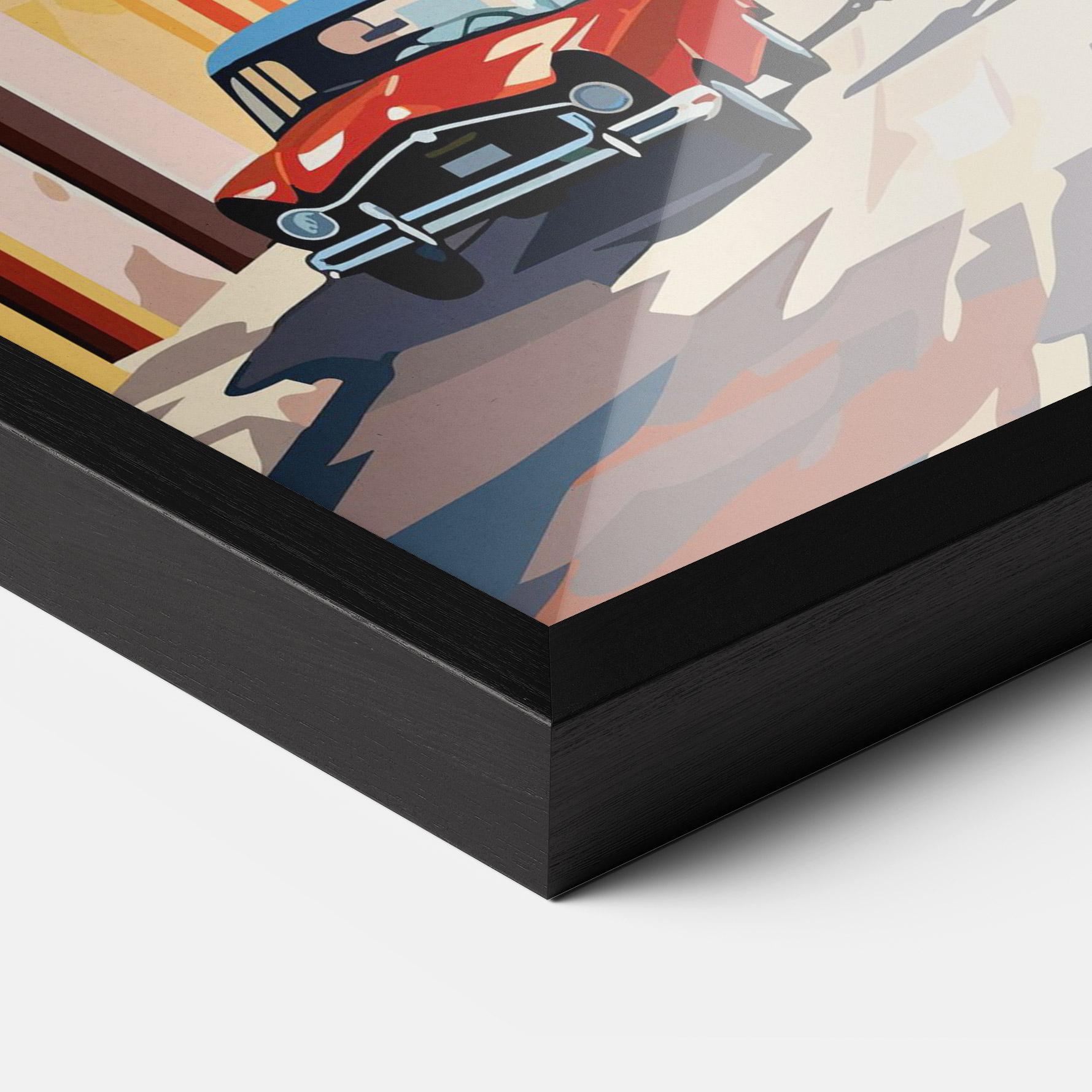 Gerahmte Poster African Street mockup 3