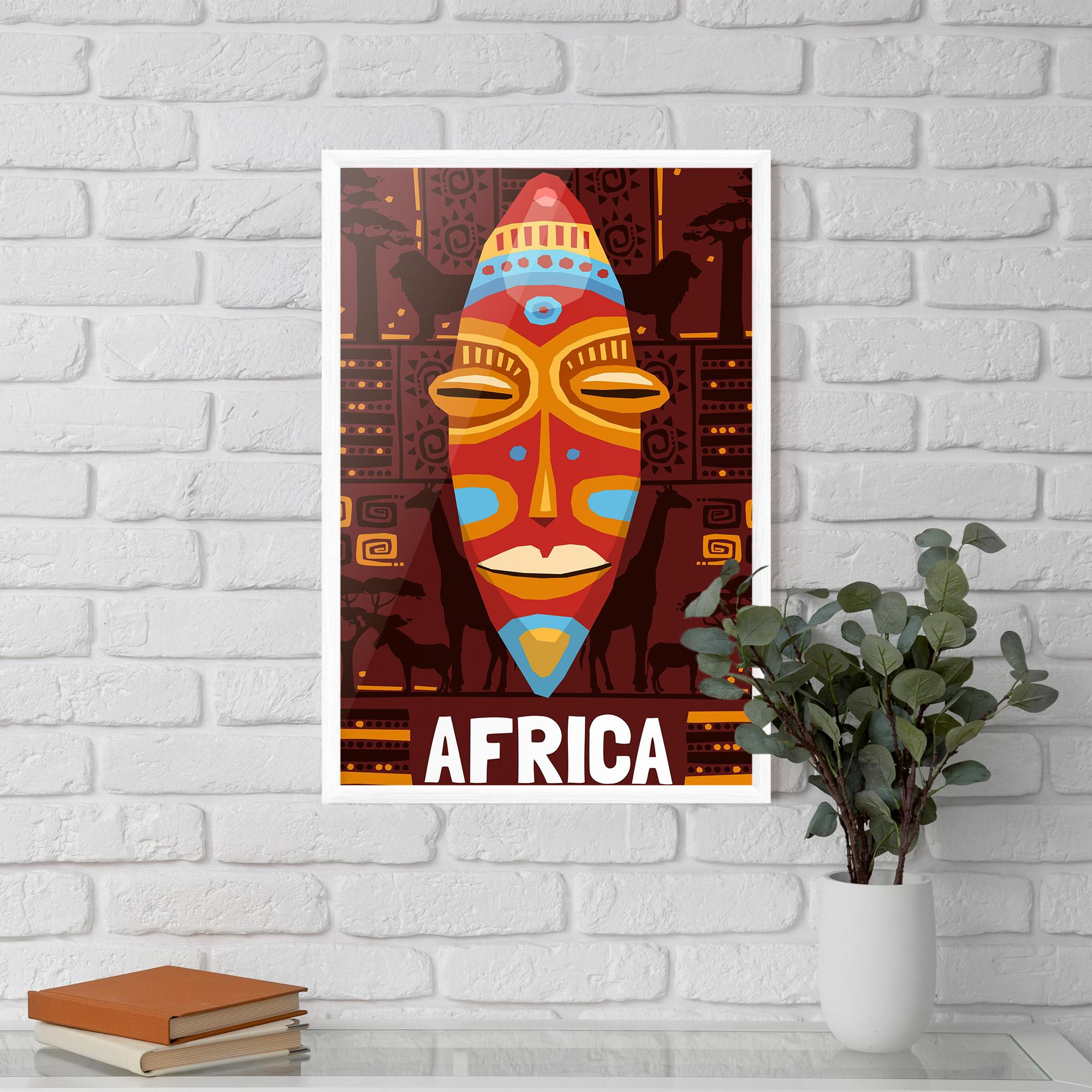 Gerahmte Poster Africa Mask mockup 5