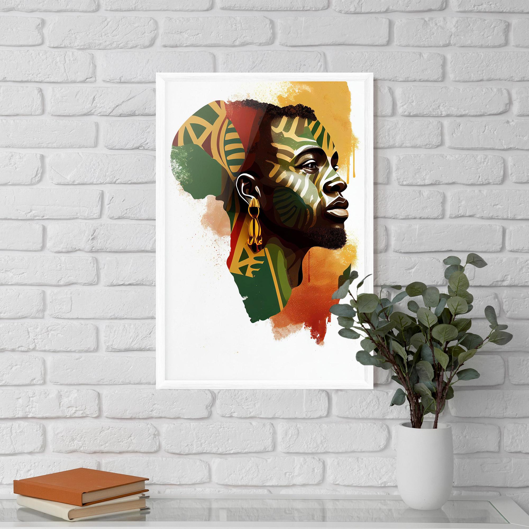 Gerahmte Poster African People Illustration mockup 5