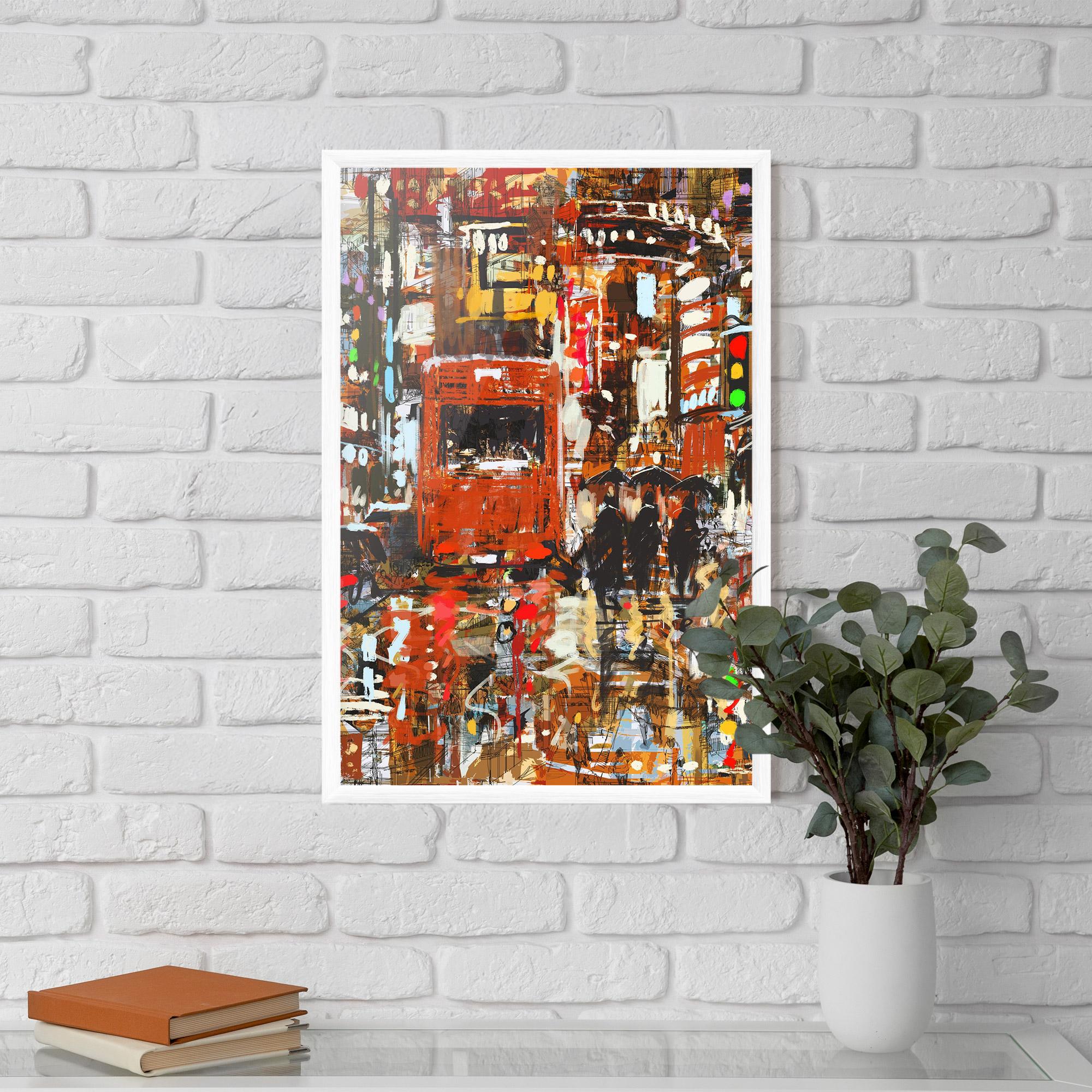 Gerahmte Poster Seamless Colorful City mockup 5