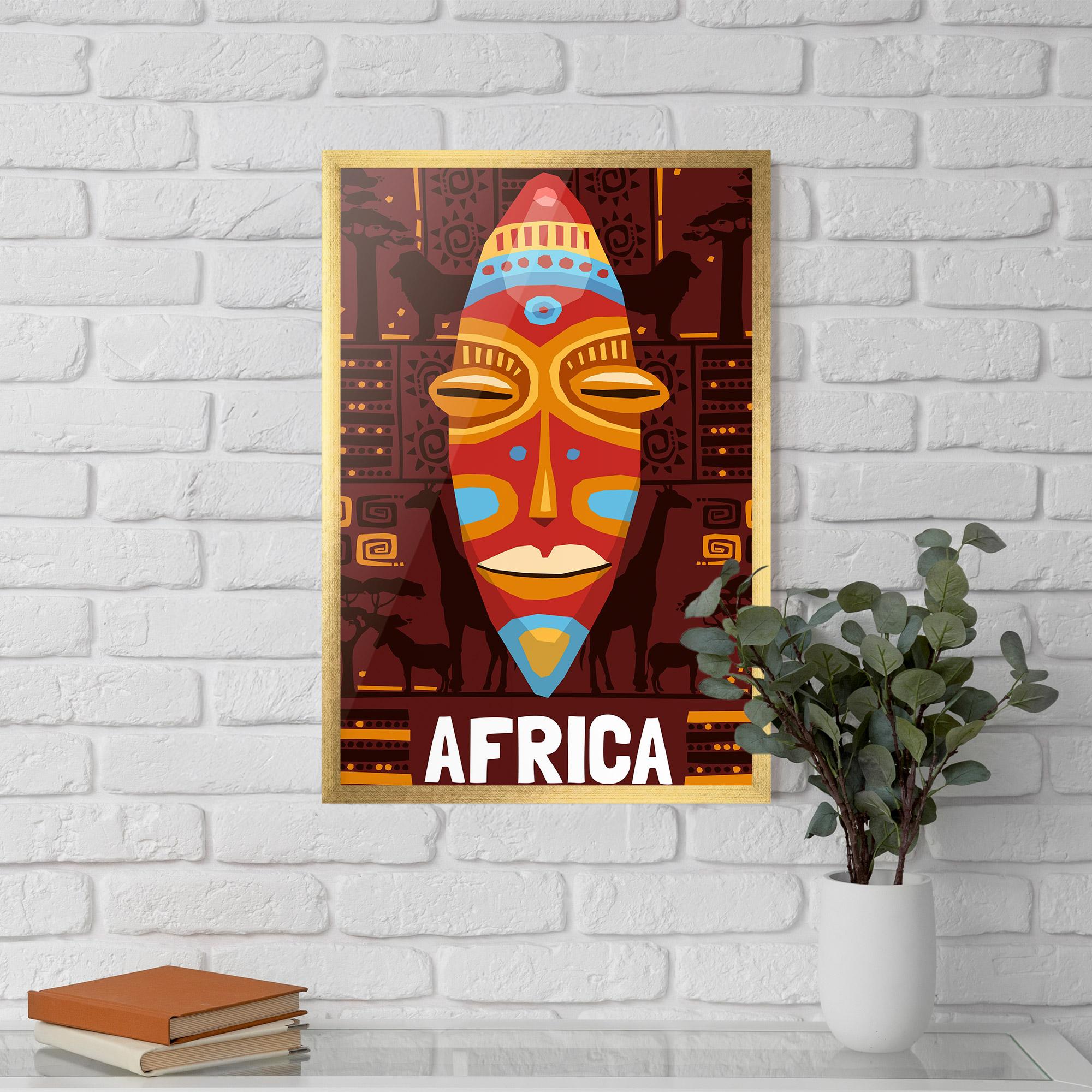 Gerahmte Poster Africa Mask mockup 5