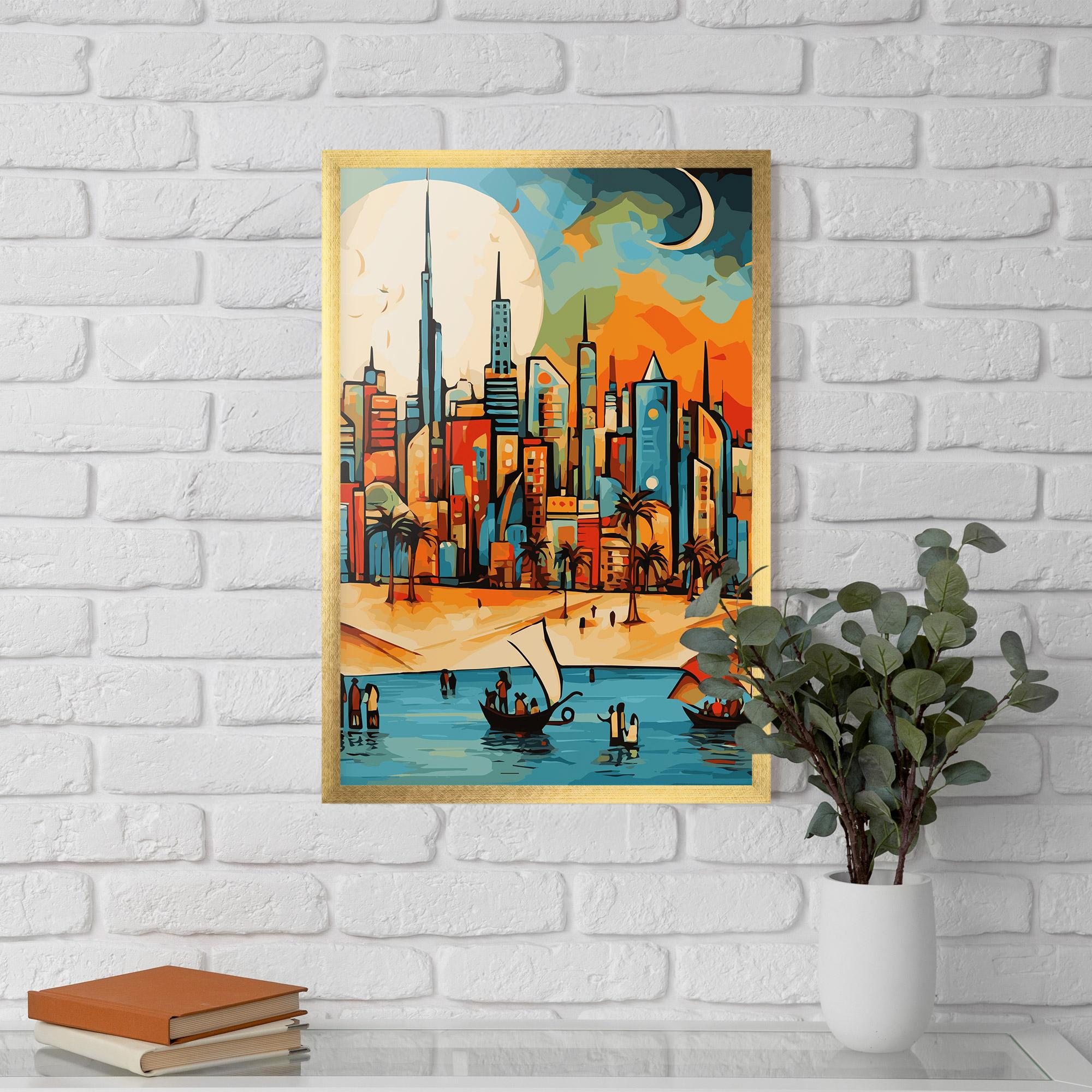 Gerahmte Poster African Moon mockup 5