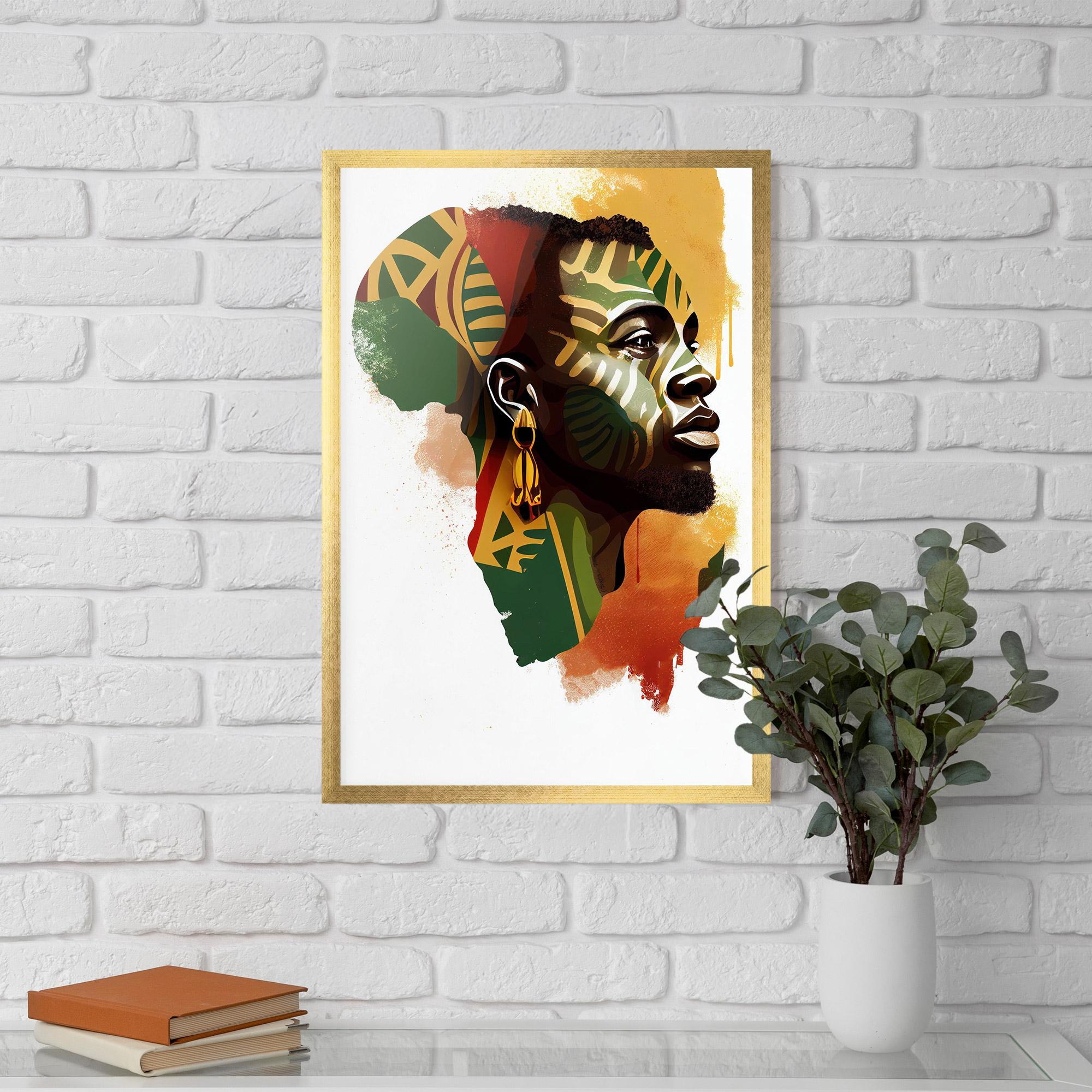 Gerahmte Poster African People Illustration mockup 5