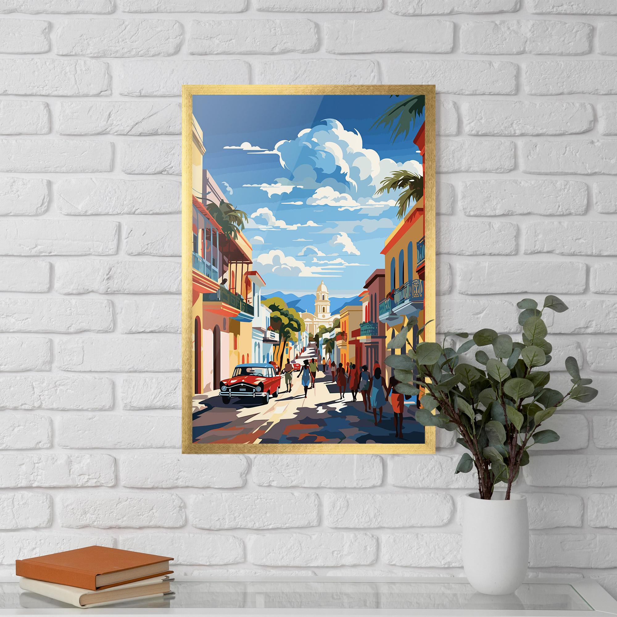 Gerahmte Poster African Street mockup 5