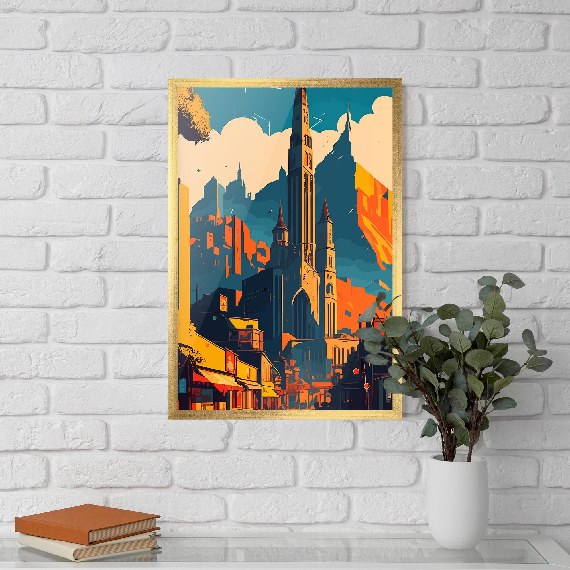 Gerahmte Poster African Tower mockup 5