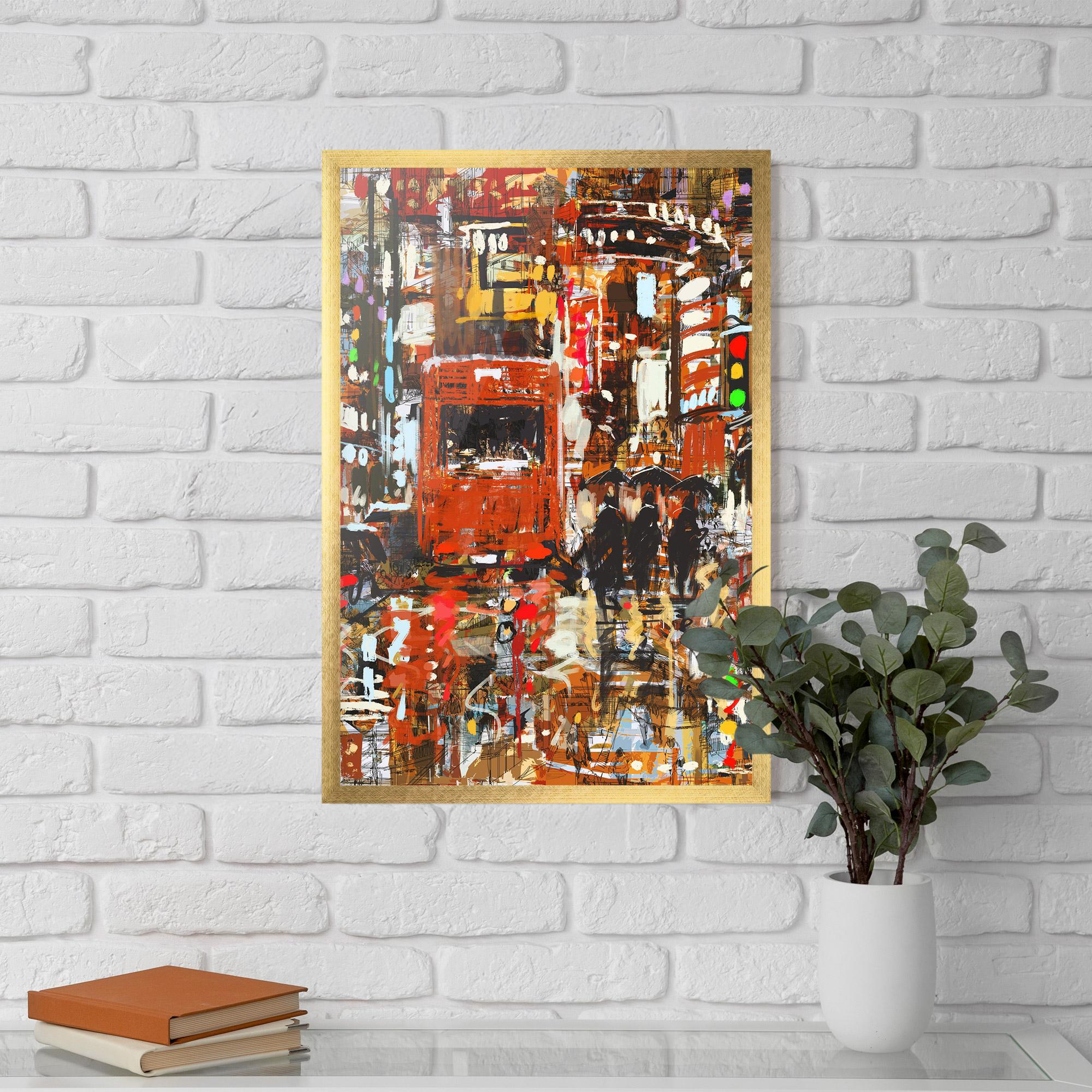 Gerahmte Poster Seamless Colorful City mockup 5