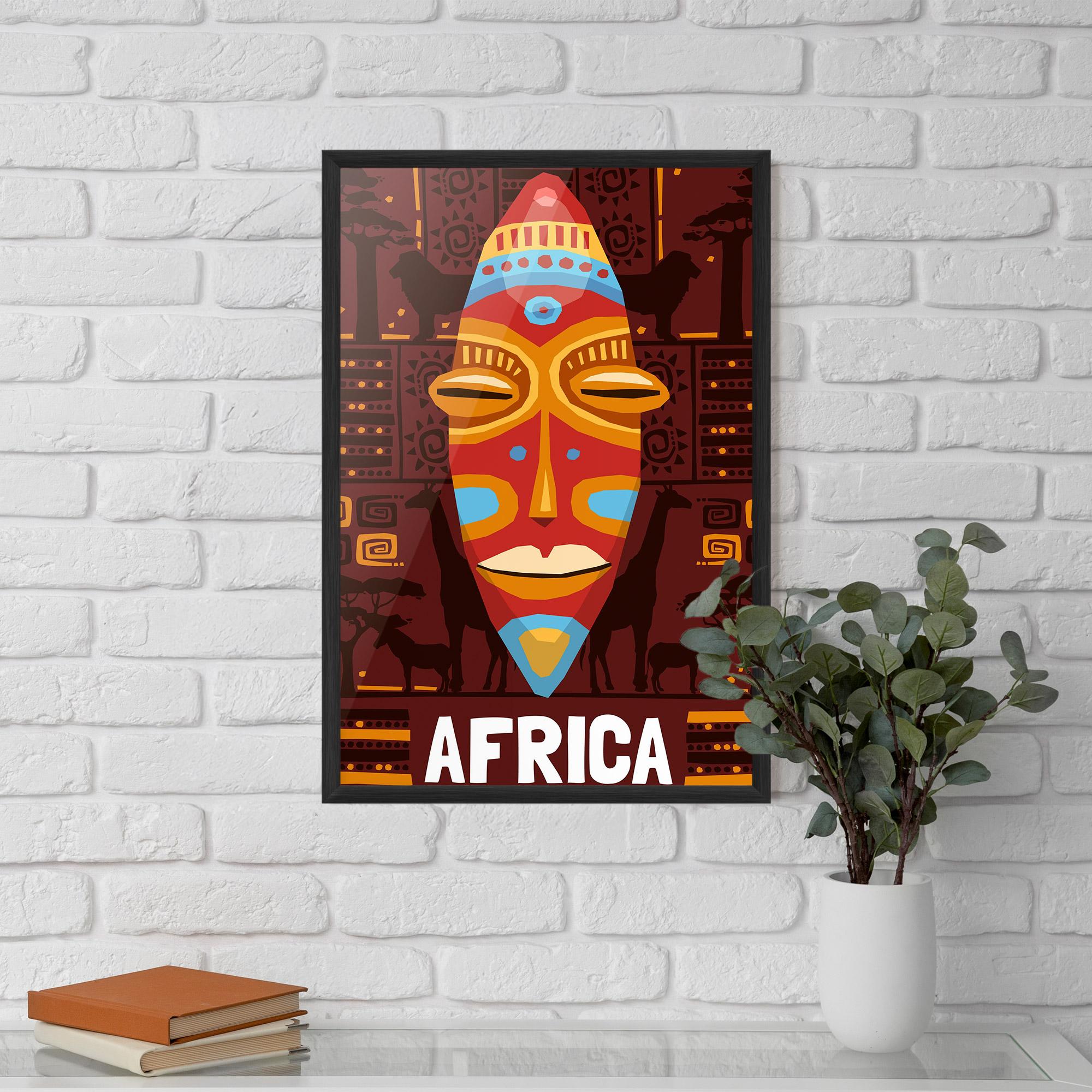 Gerahmte Poster Africa Mask mockup 5