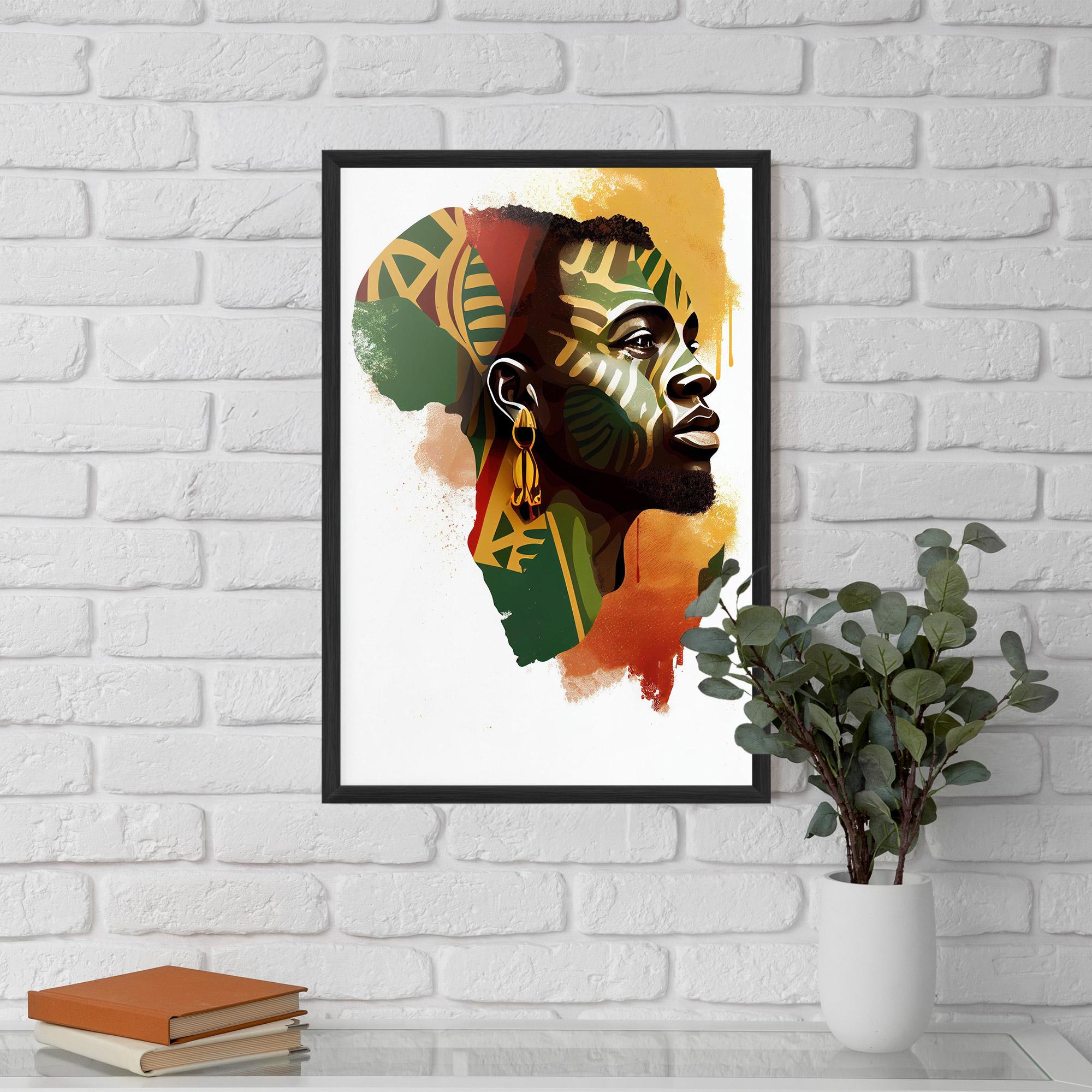 Gerahmte Poster African People Illustration mockup 5