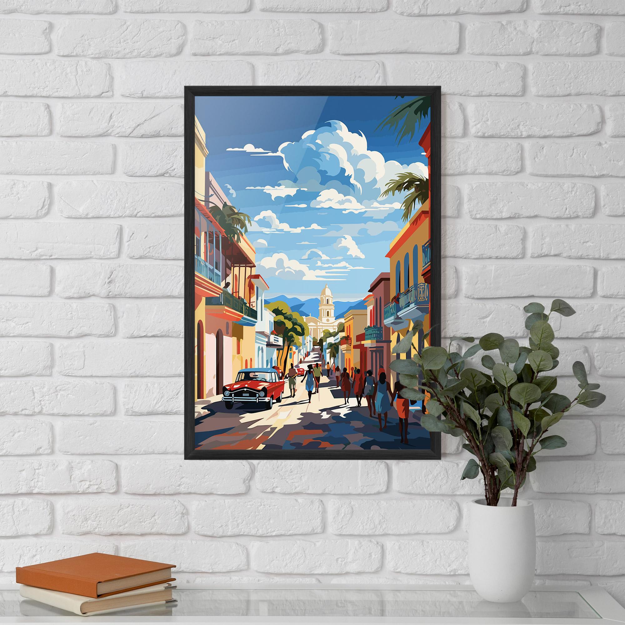 Gerahmte Poster African Street mockup 5