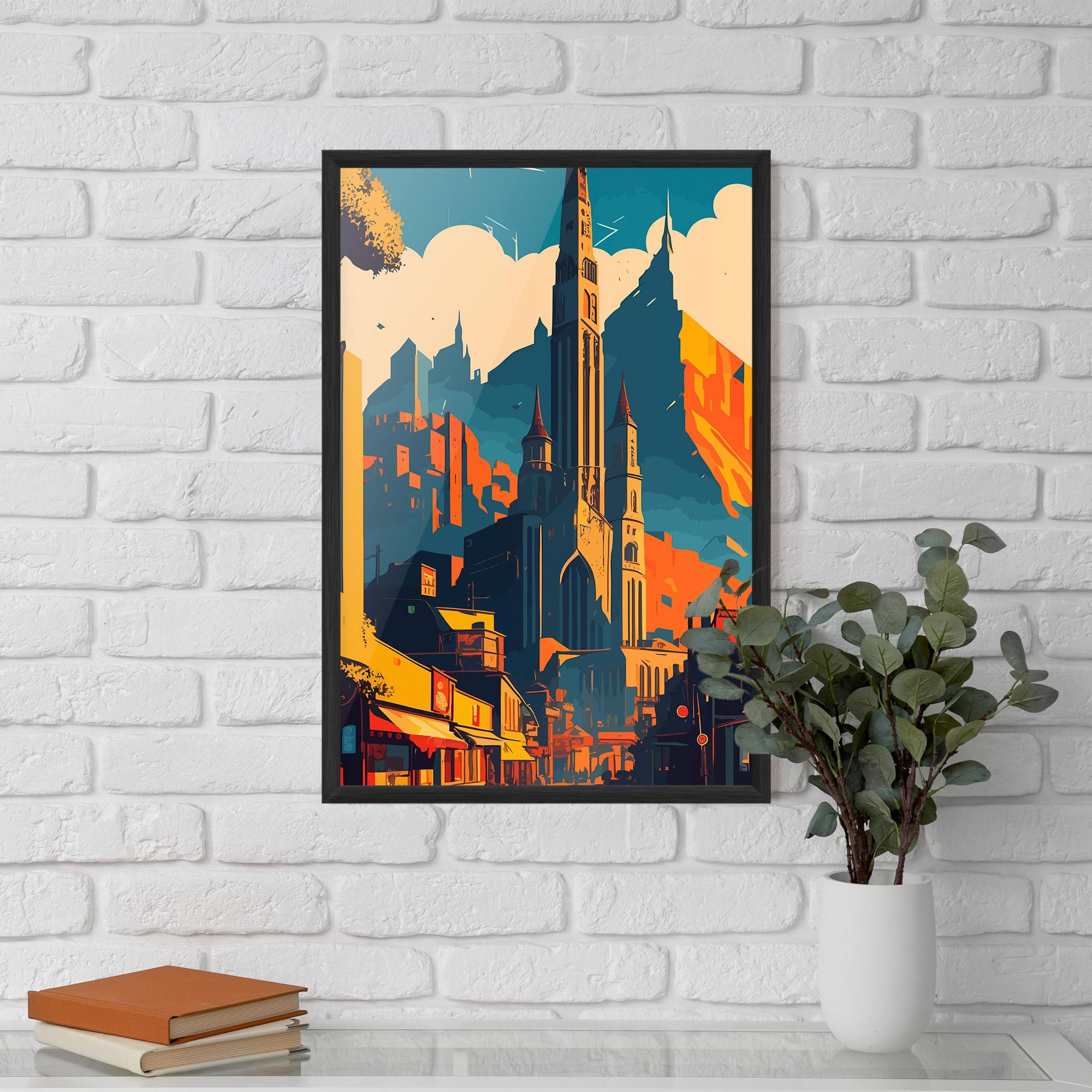 Gerahmte Poster African Tower mockup 5