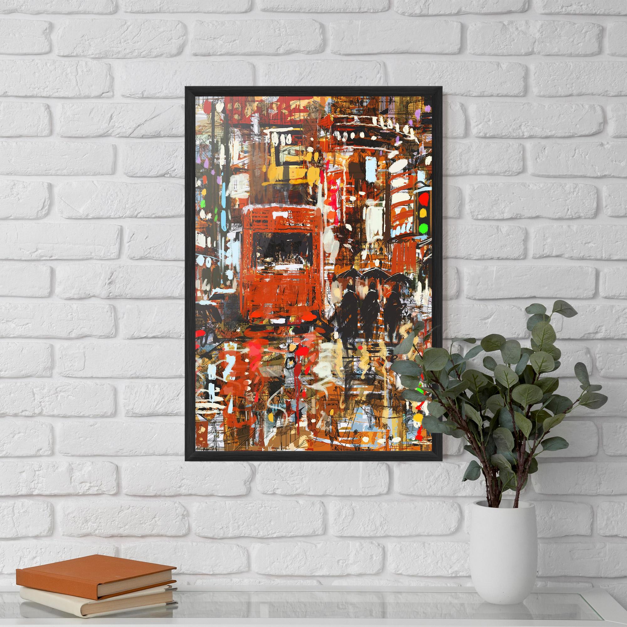 Gerahmte Poster Seamless Colorful City mockup 5