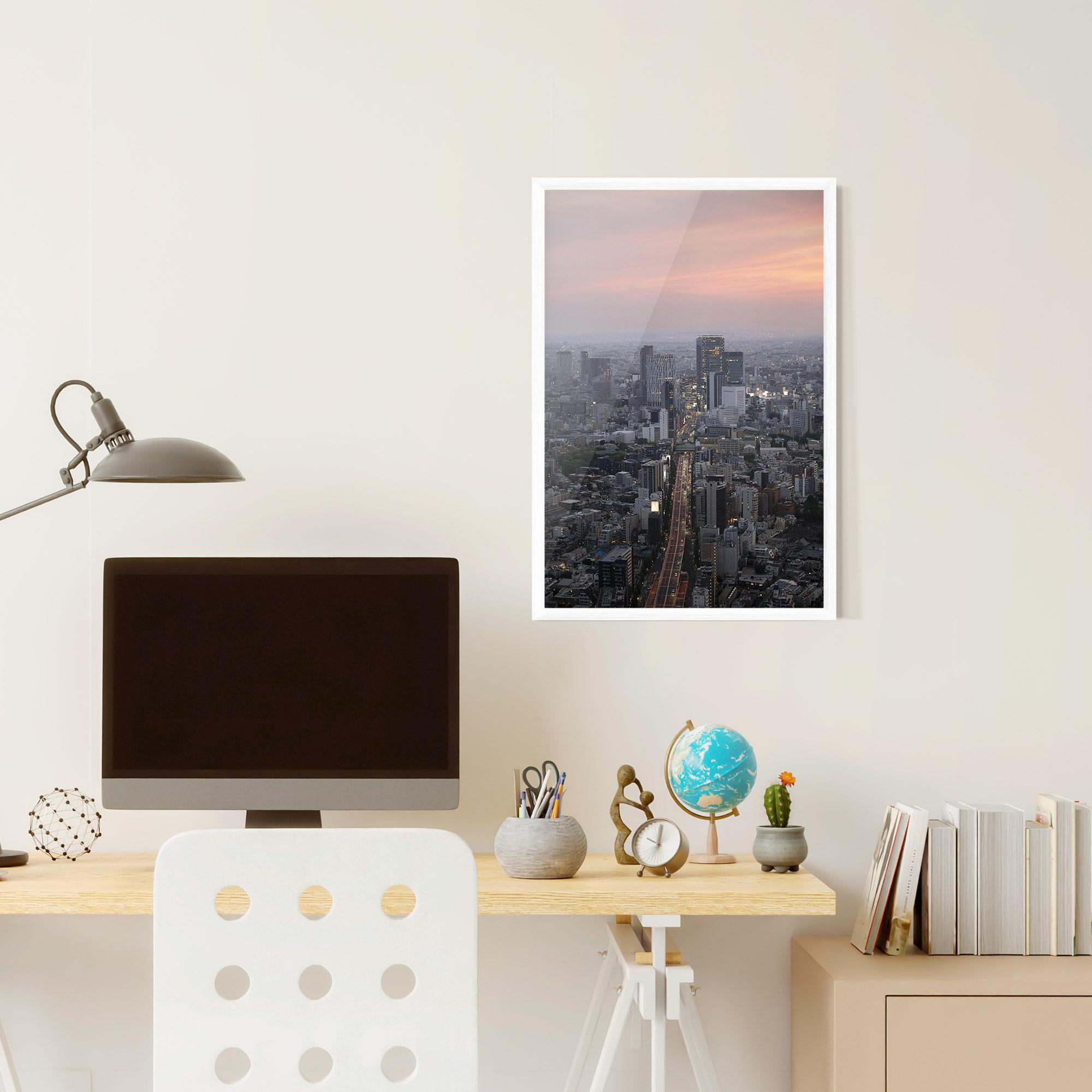 Gerahmte Poster Beautiful Tall Buildings mockup 6