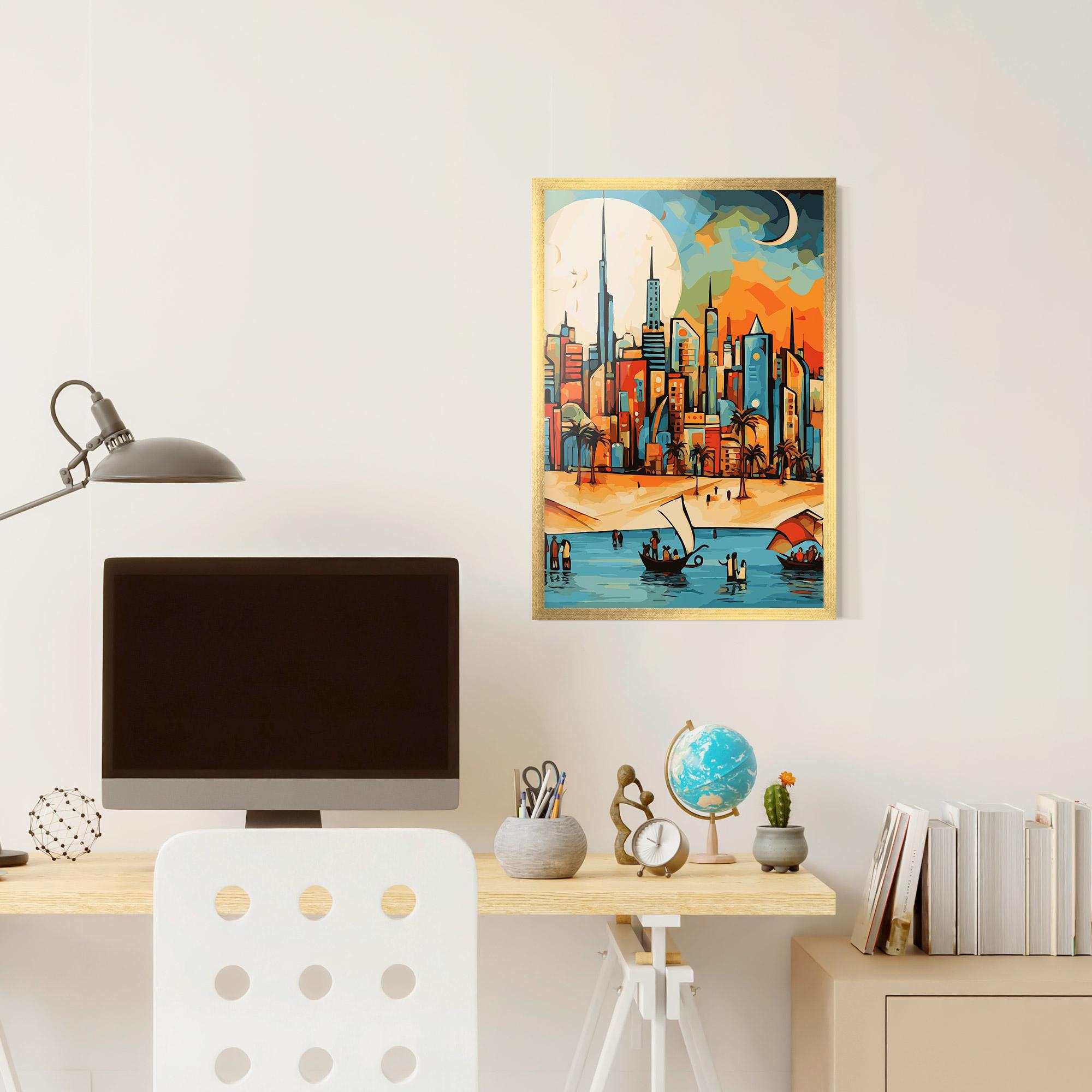 Gerahmte Poster African Moon mockup 6