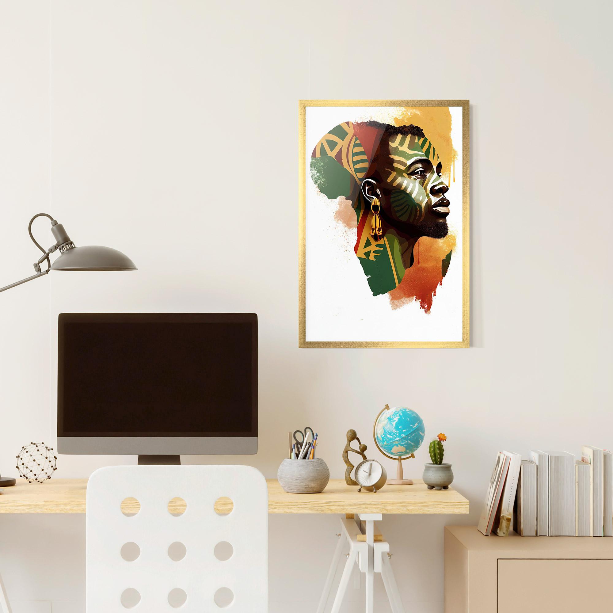 Gerahmte Poster African People Illustration mockup 6
