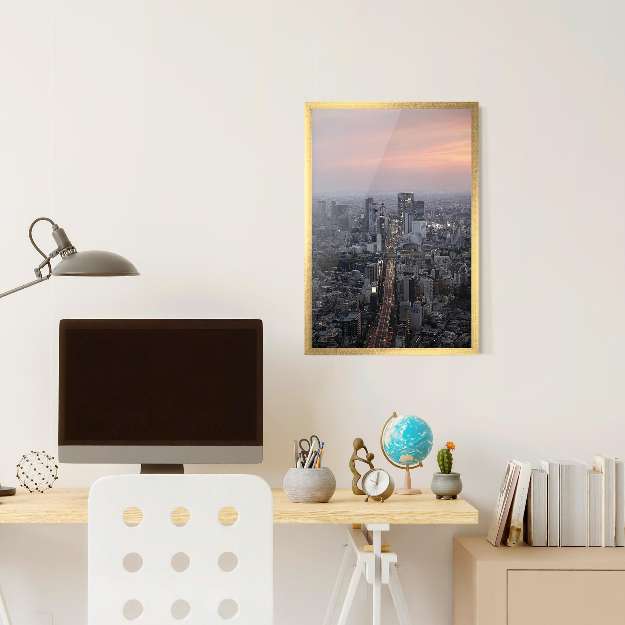 Gerahmte Poster Beautiful Tall Buildings mockup 6