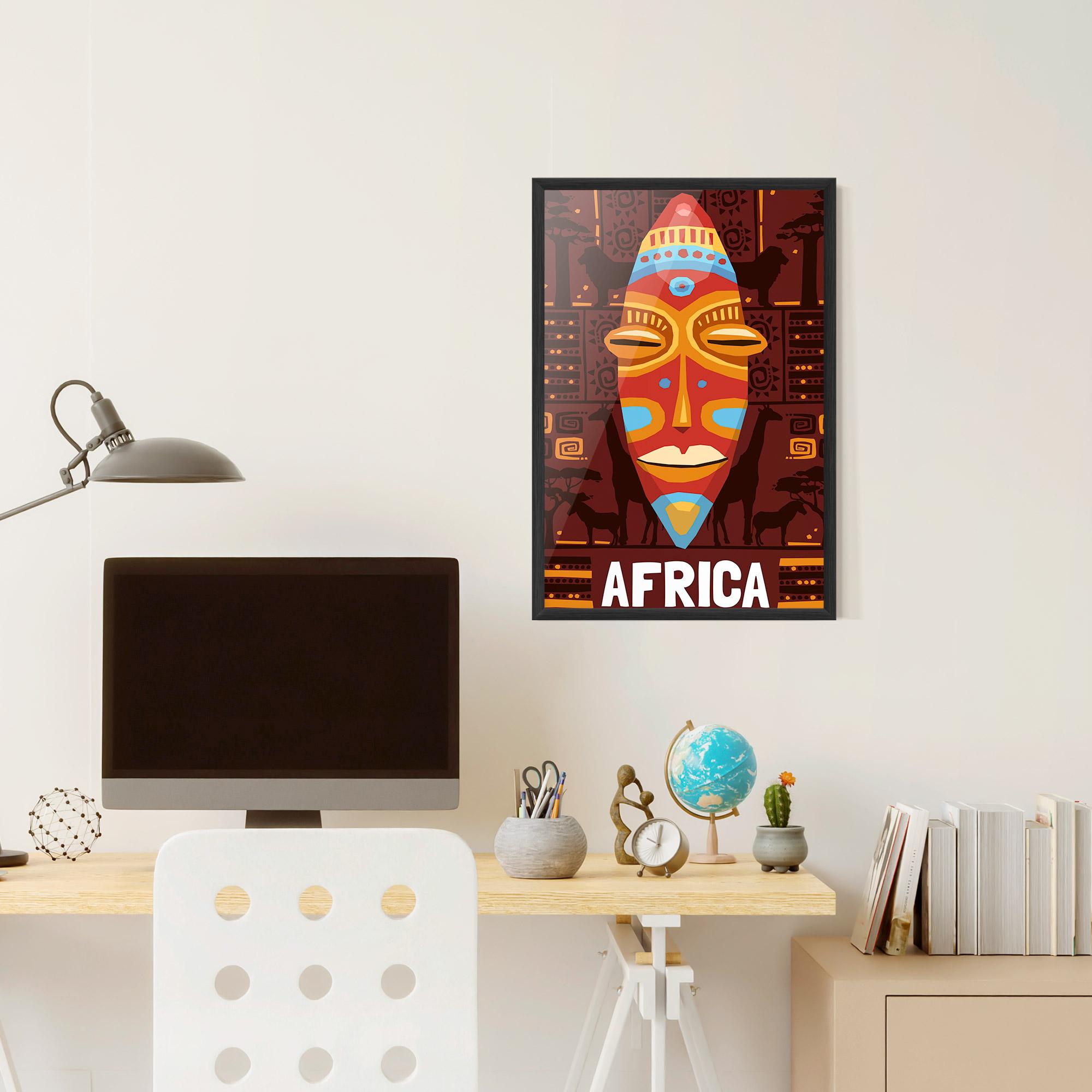 Gerahmte Poster Africa Mask mockup 6