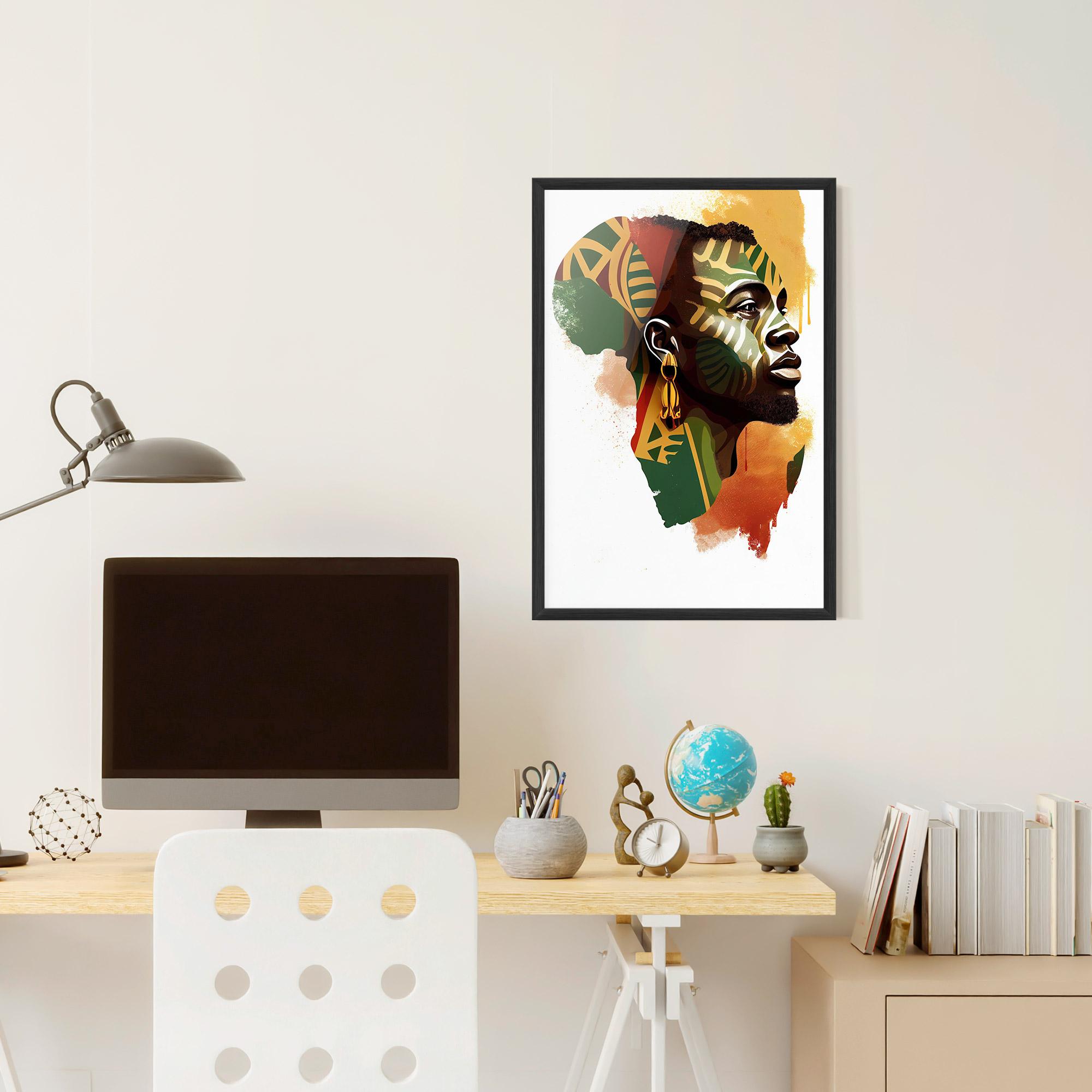Gerahmte Poster African People Illustration mockup 6