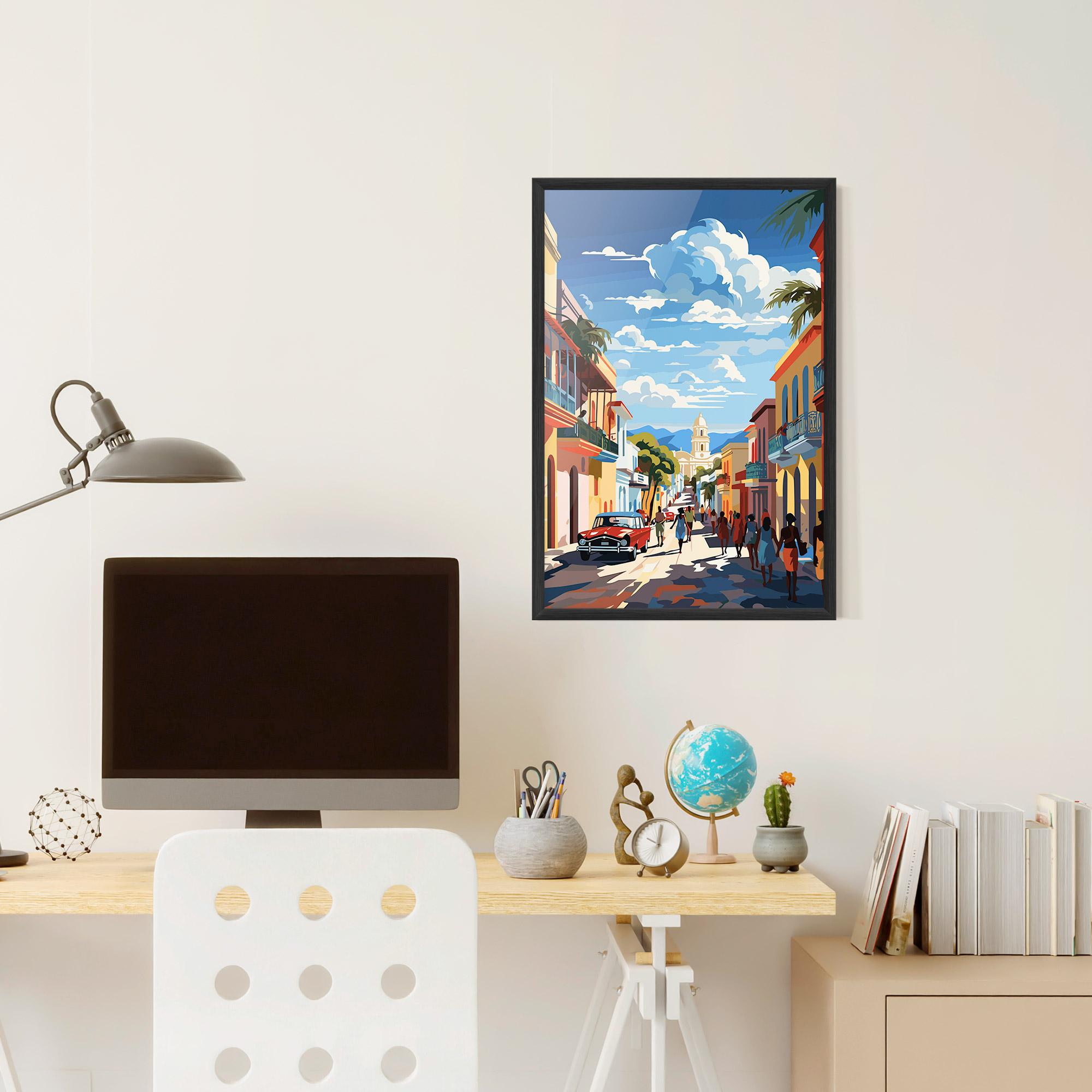 Gerahmte Poster African Street mockup 6