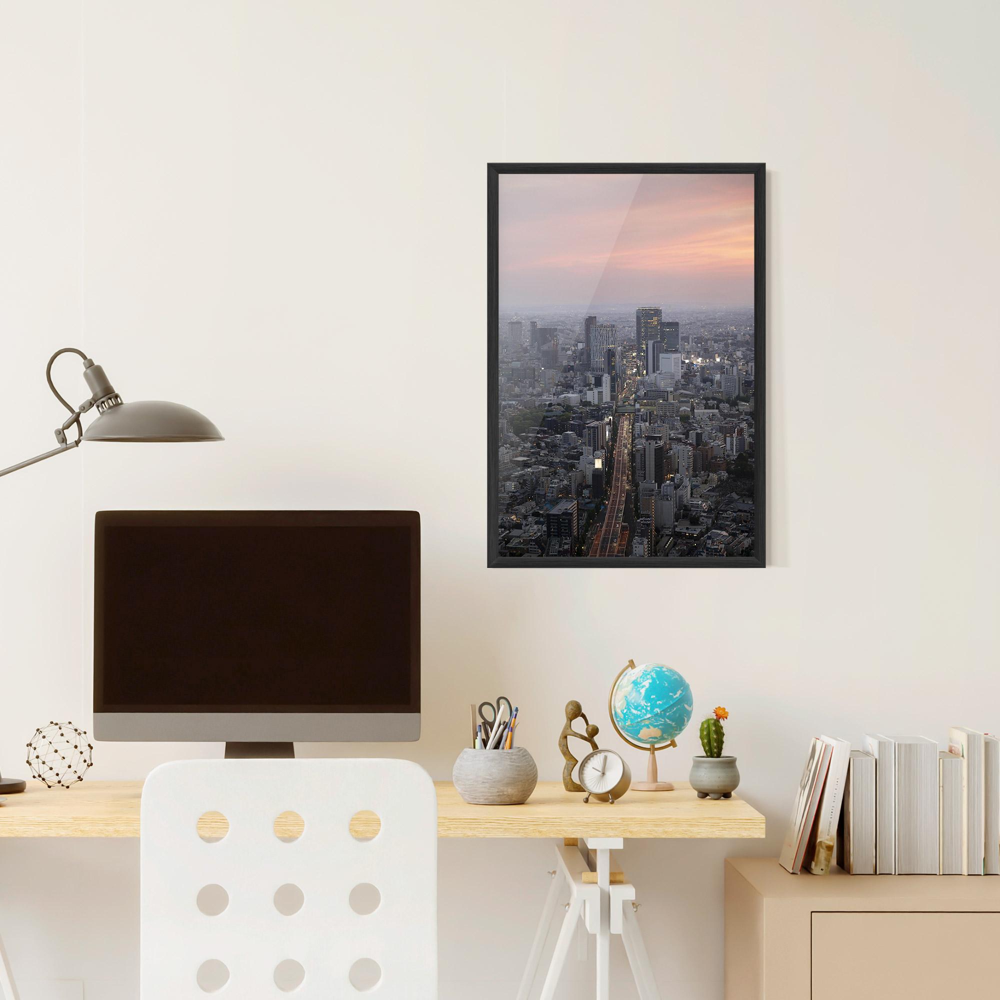 Gerahmte Poster Beautiful Tall Buildings mockup 6