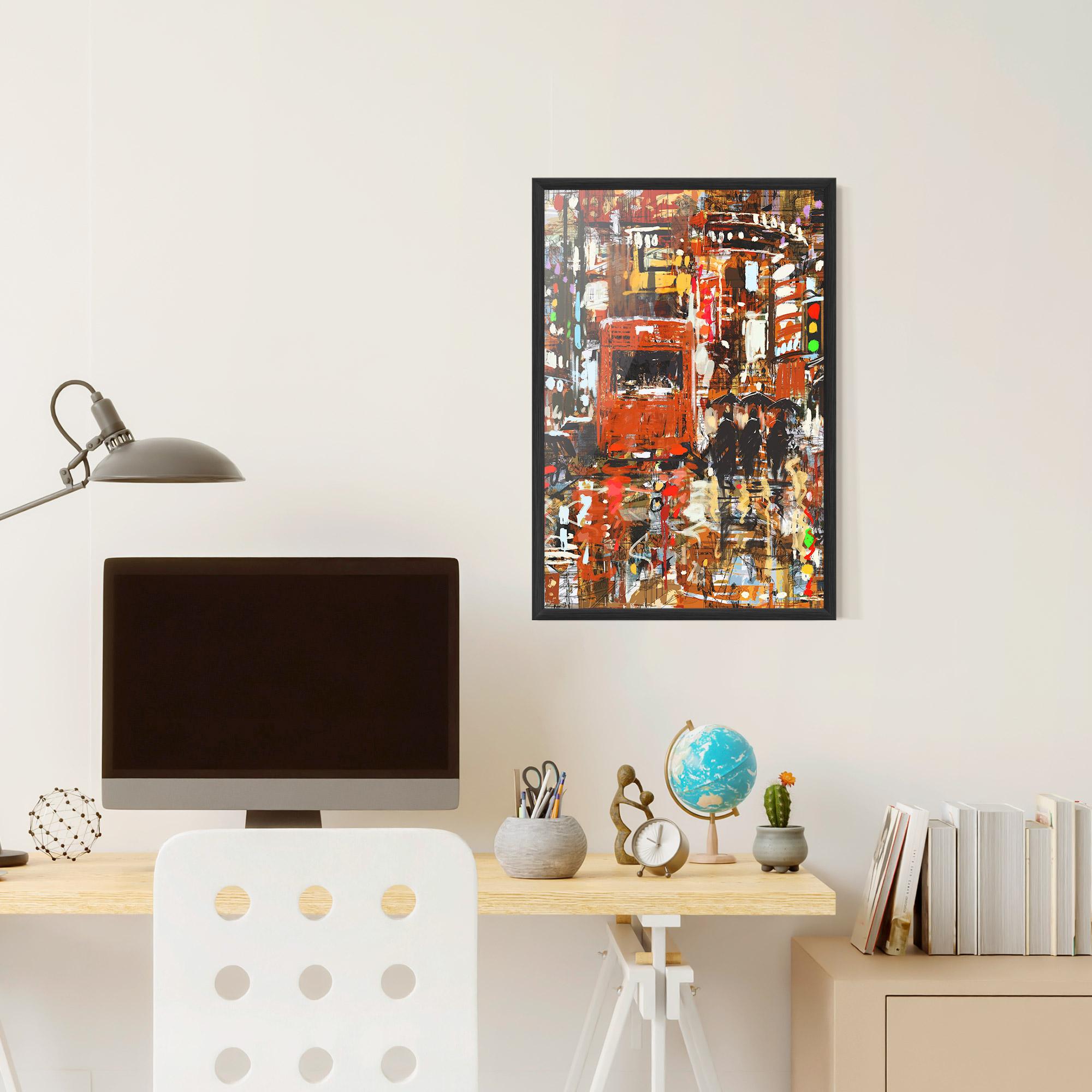 Gerahmte Poster Seamless Colorful City mockup 6