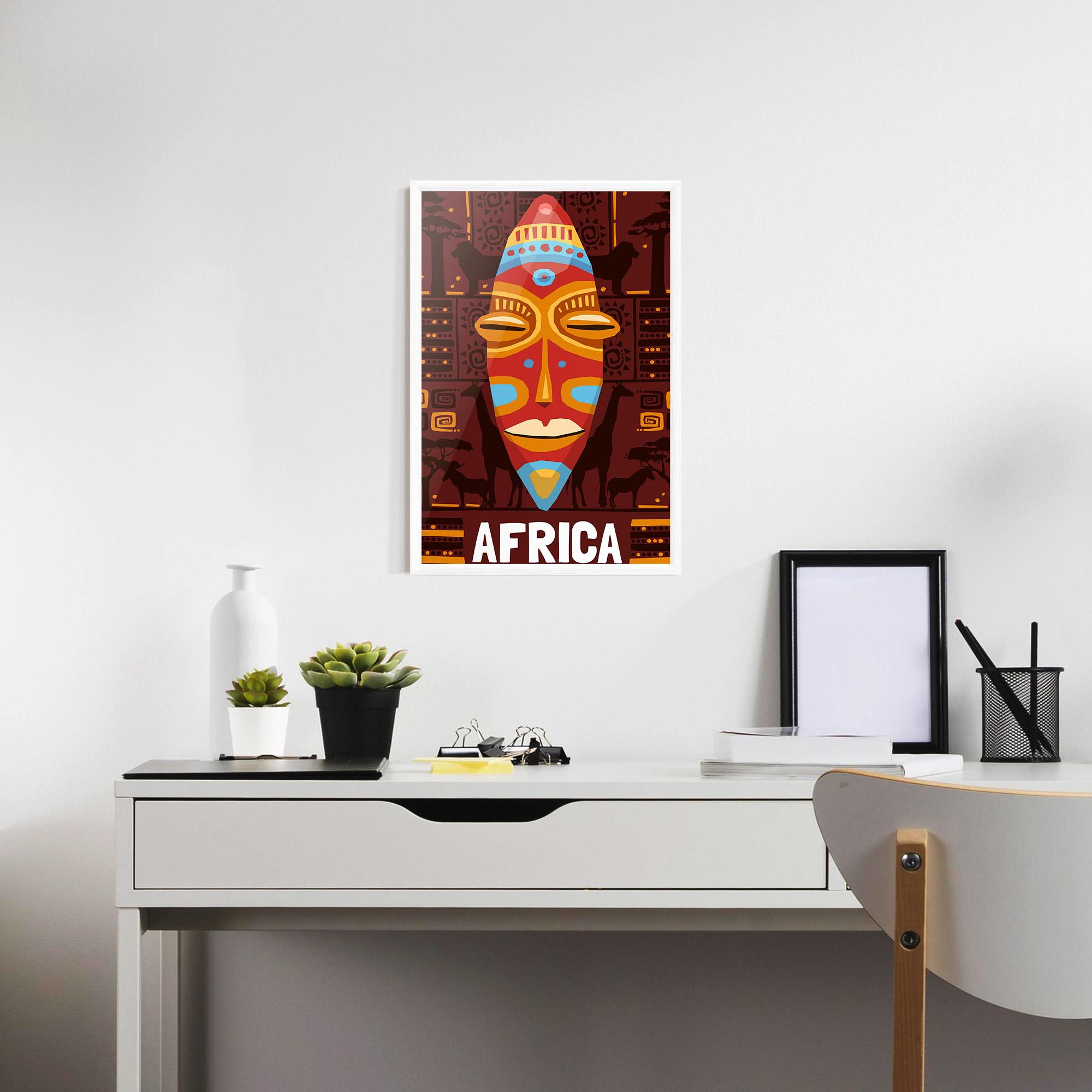 Gerahmte Poster Africa Mask mockup 7