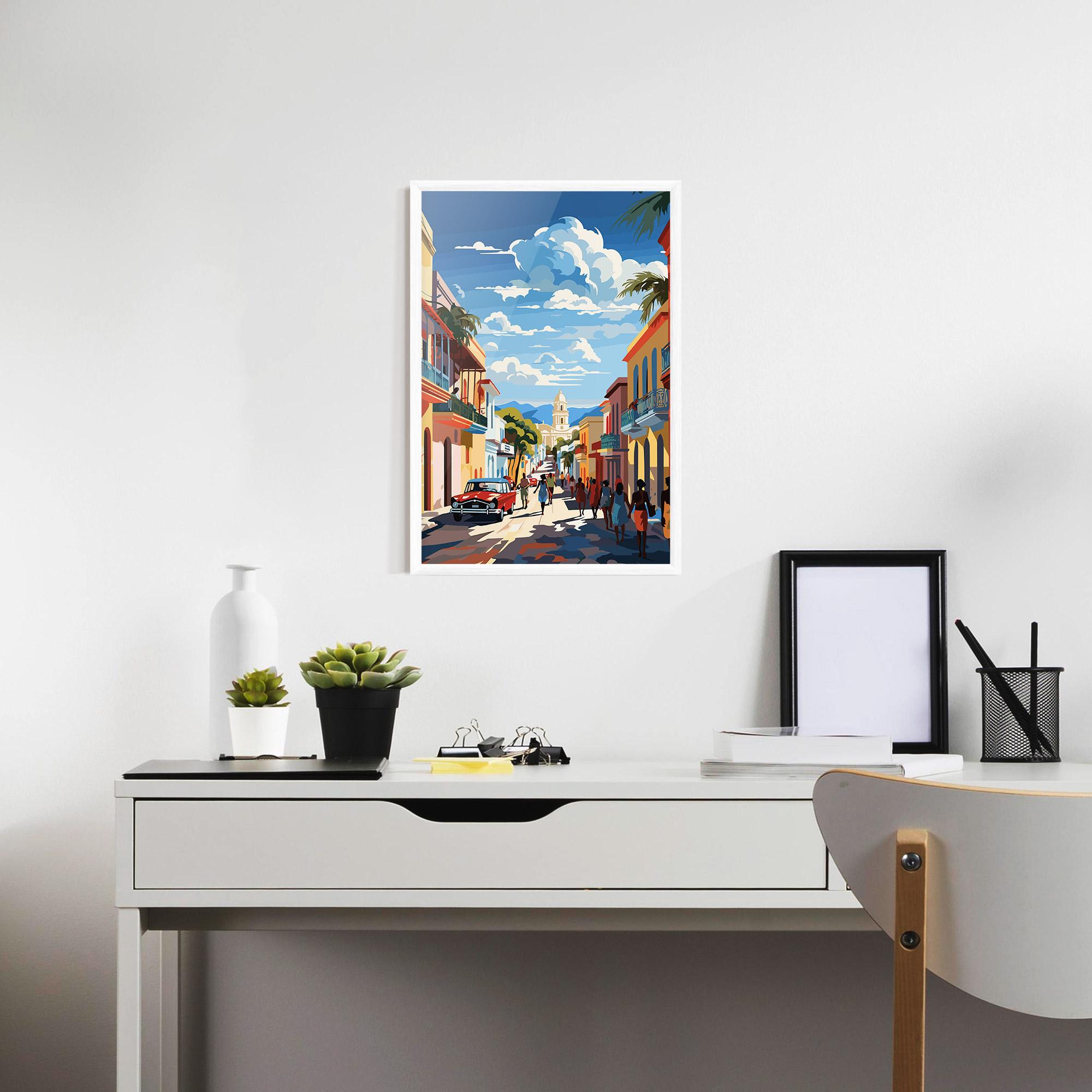 Gerahmte Poster African Street mockup 7