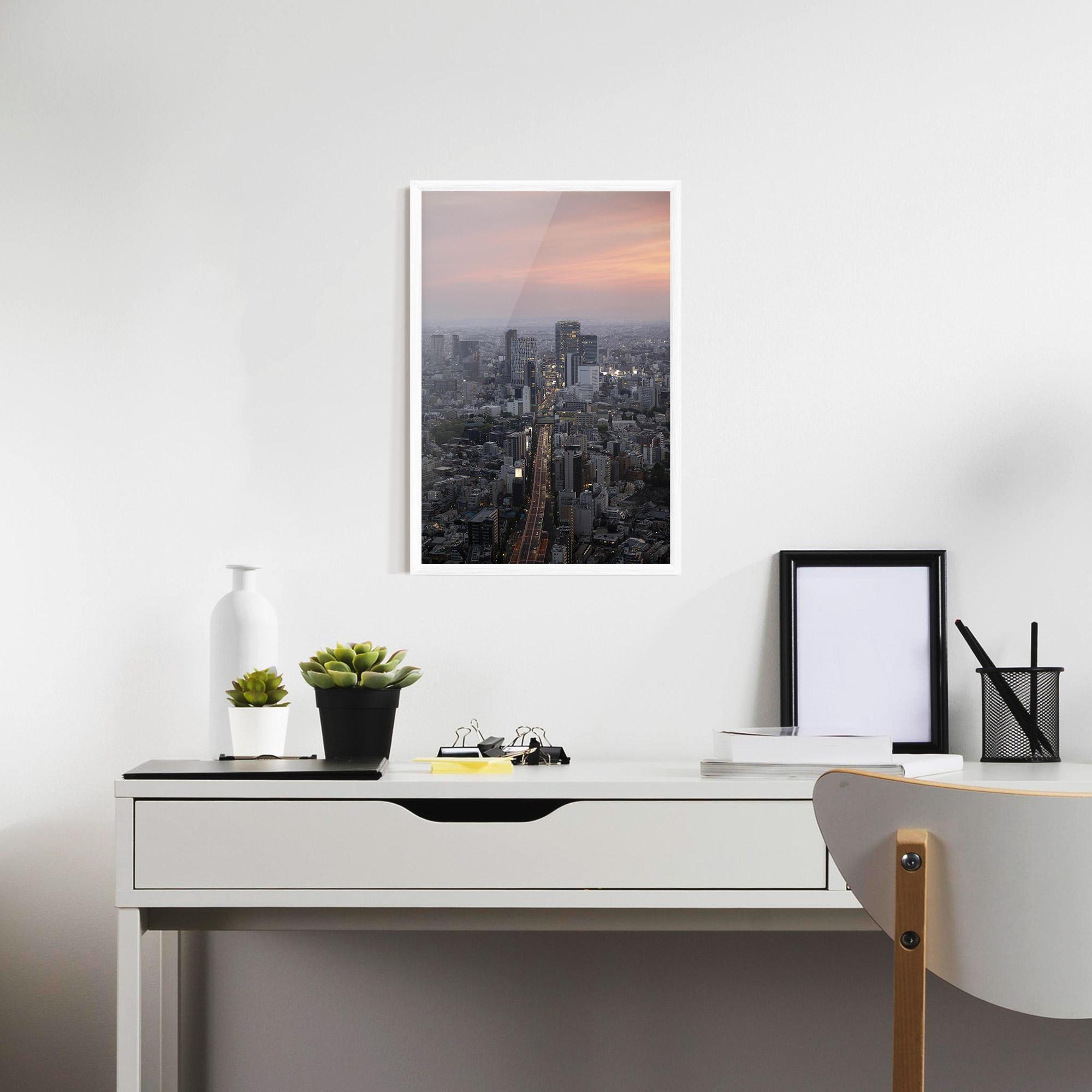 Gerahmte Poster Beautiful Tall Buildings mockup 7