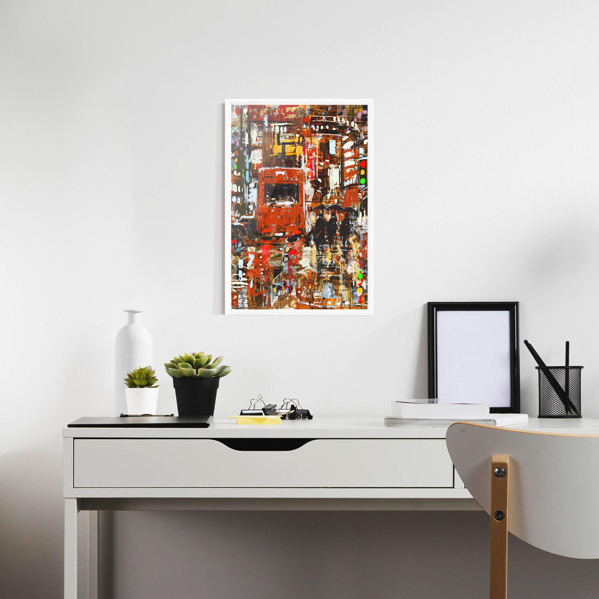 Gerahmte Poster Seamless Colorful City mockup 7