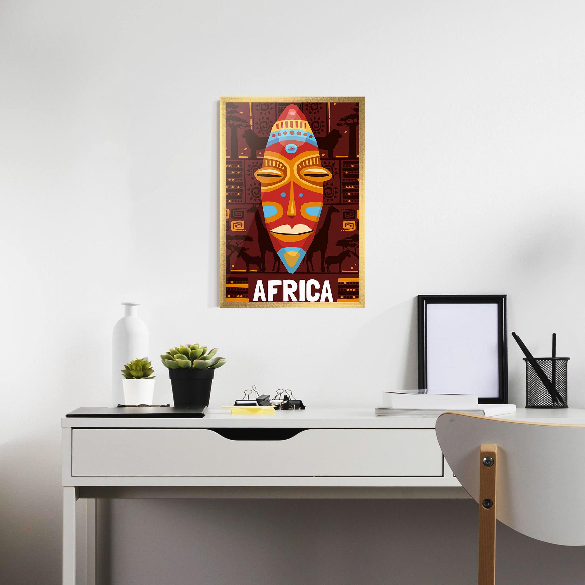 Gerahmte Poster Africa Mask mockup 7