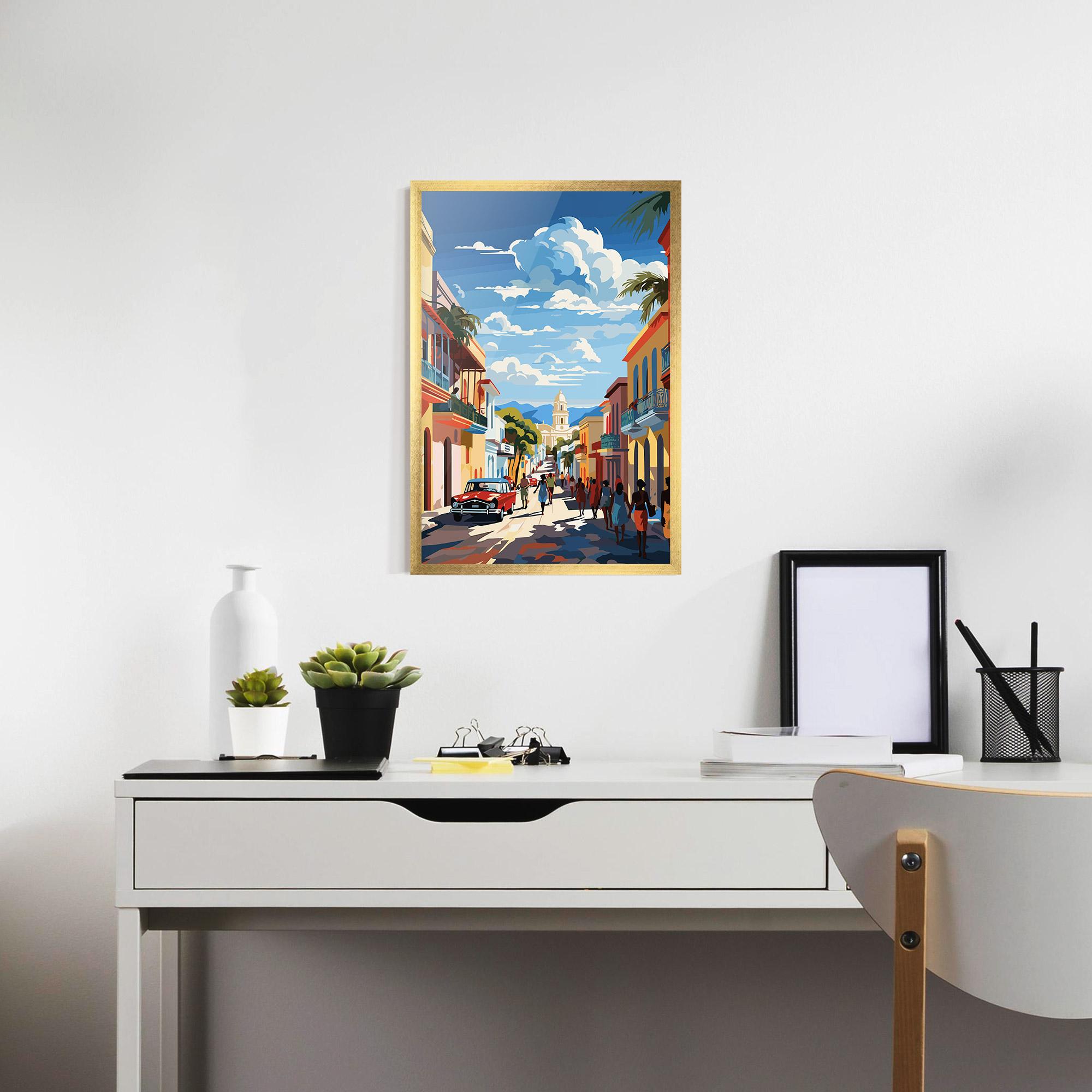 Gerahmte Poster African Street mockup 7