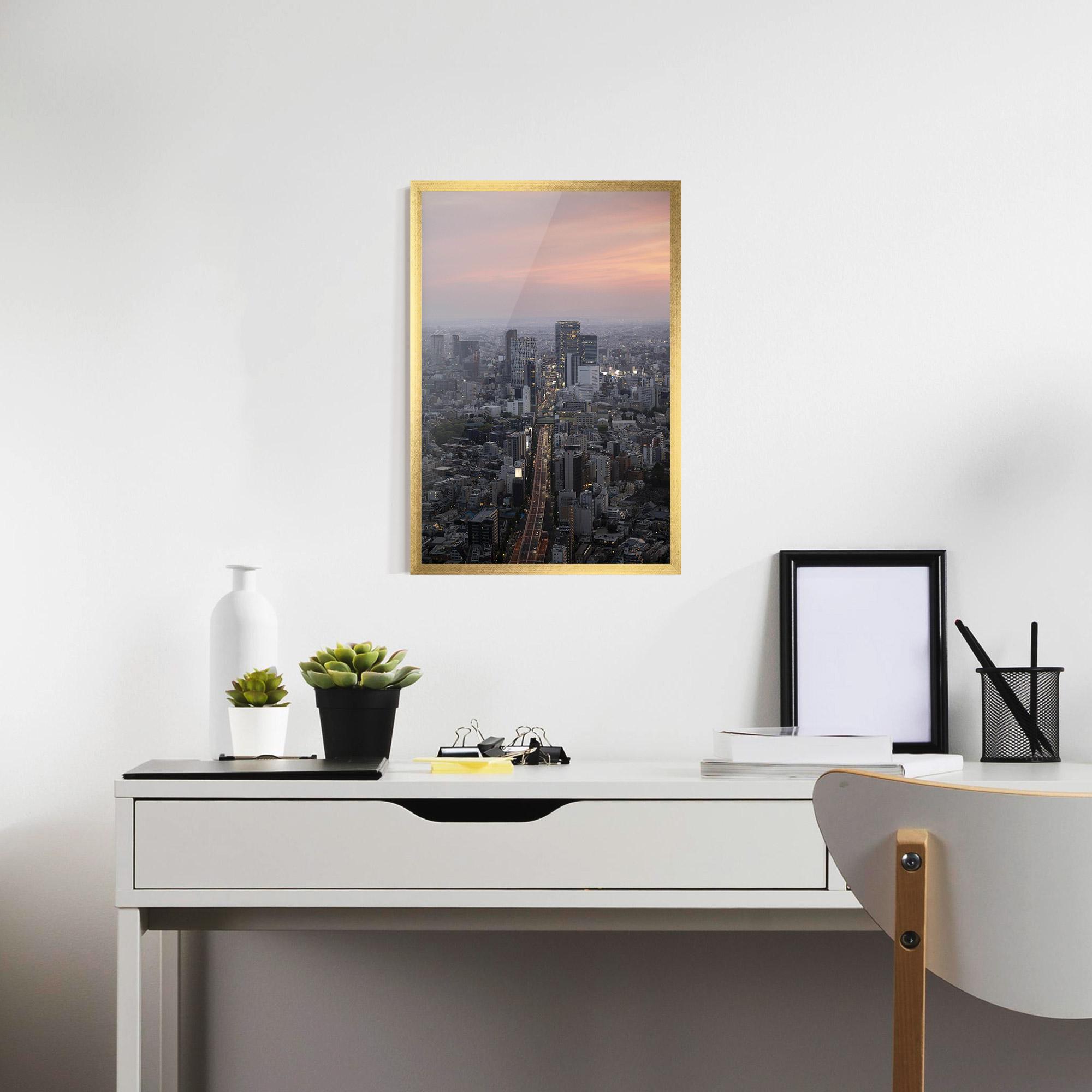 Gerahmte Poster Beautiful Tall Buildings mockup 7