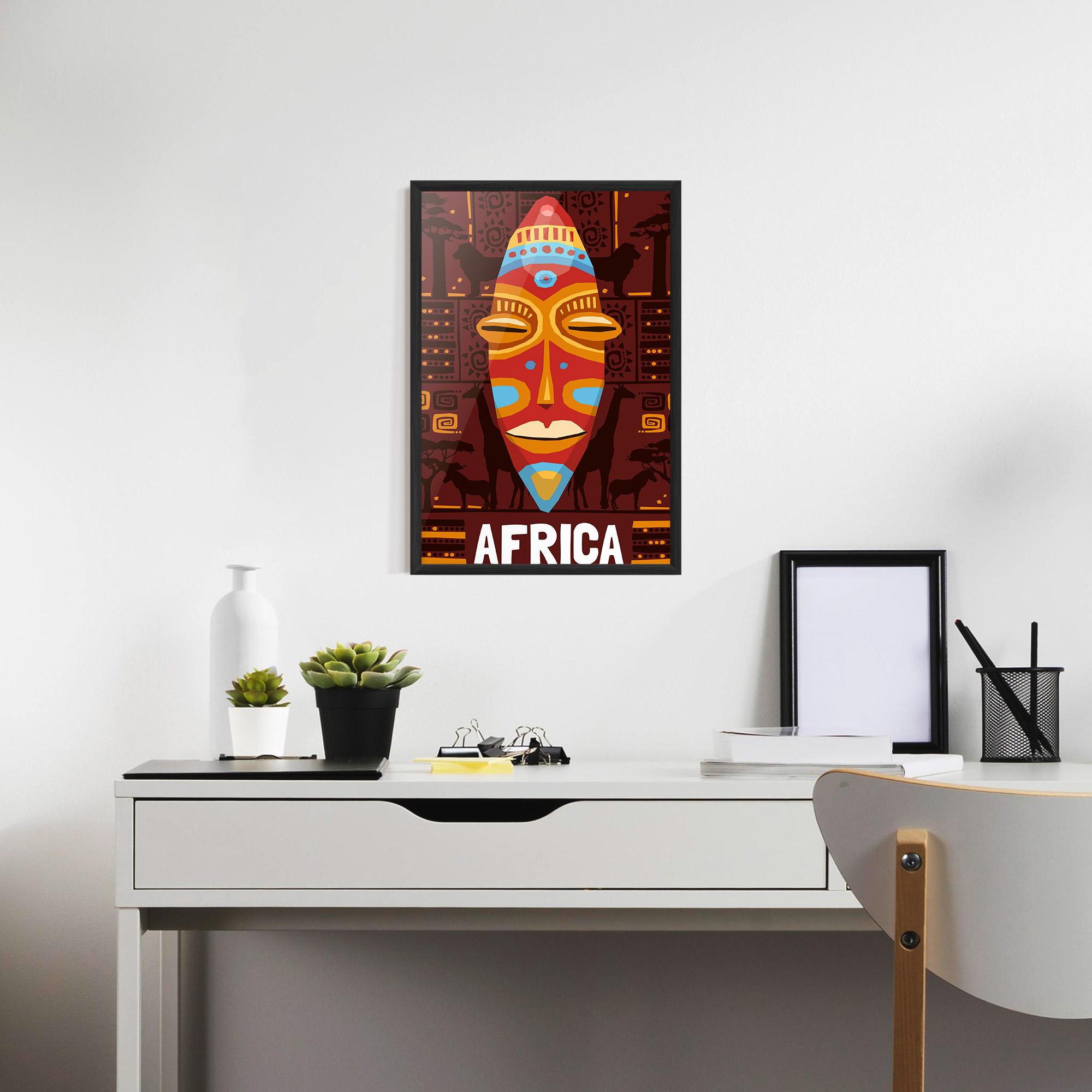 Gerahmte Poster Africa Mask mockup 7