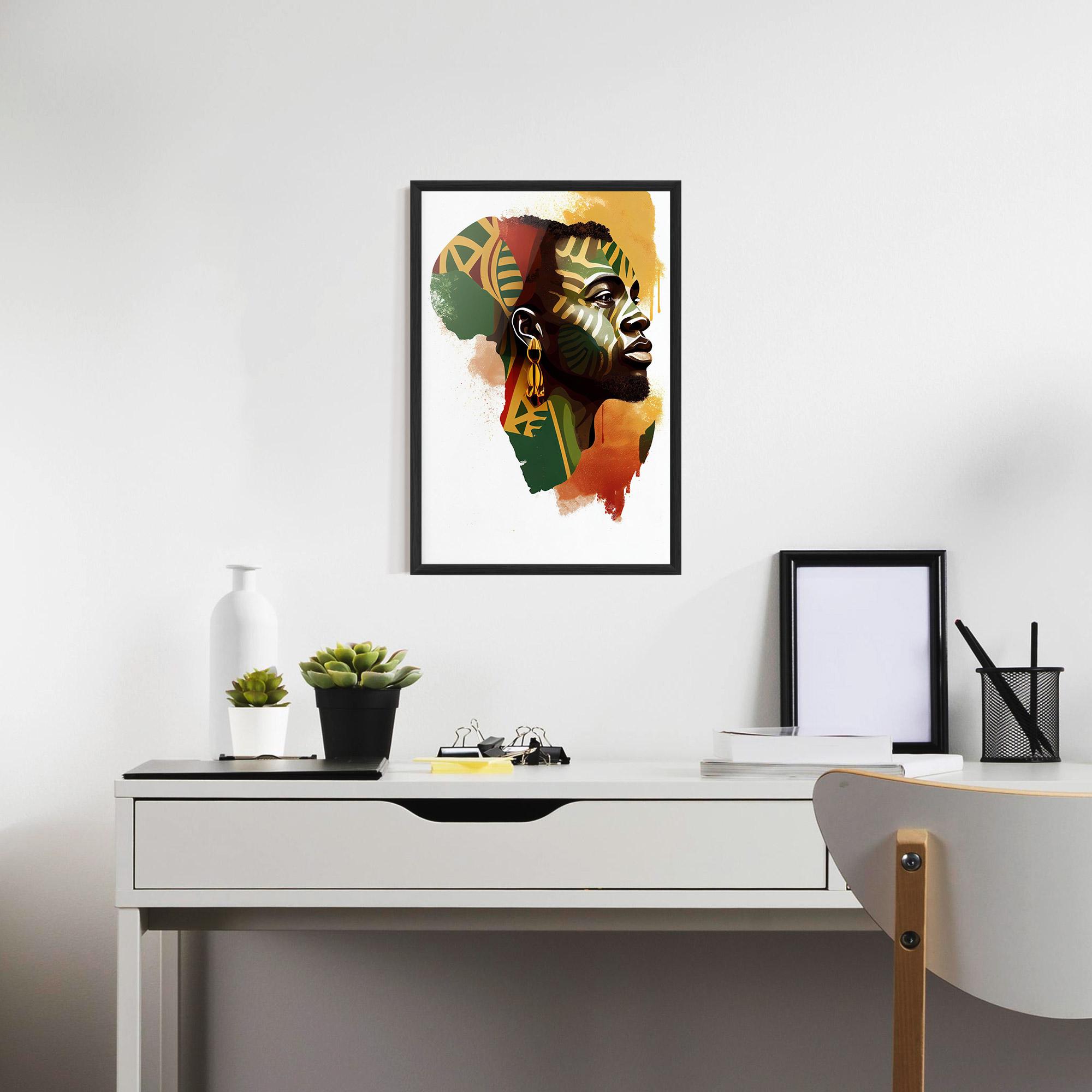 Gerahmte Poster African People Illustration mockup 7