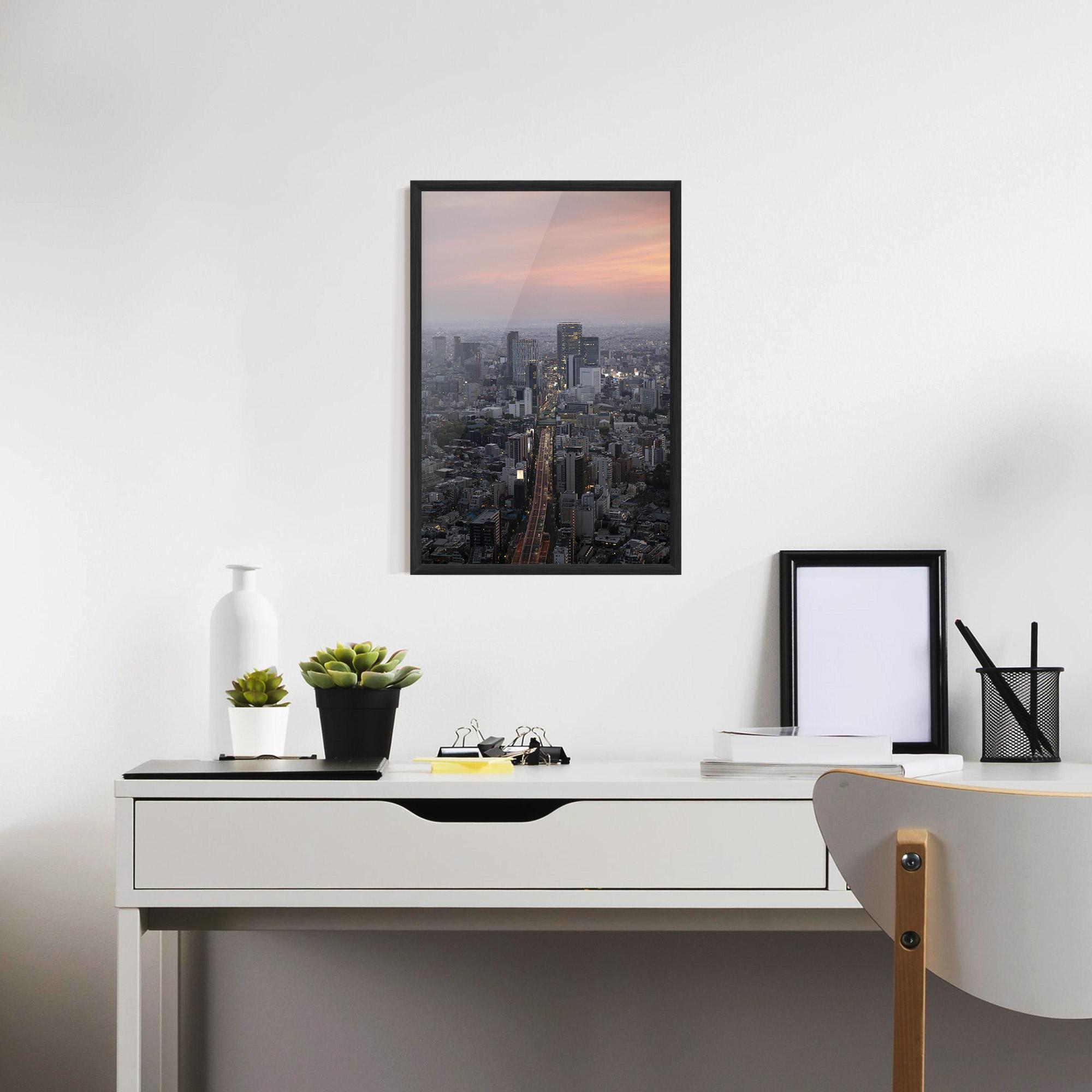 Gerahmte Poster Beautiful Tall Buildings mockup 7